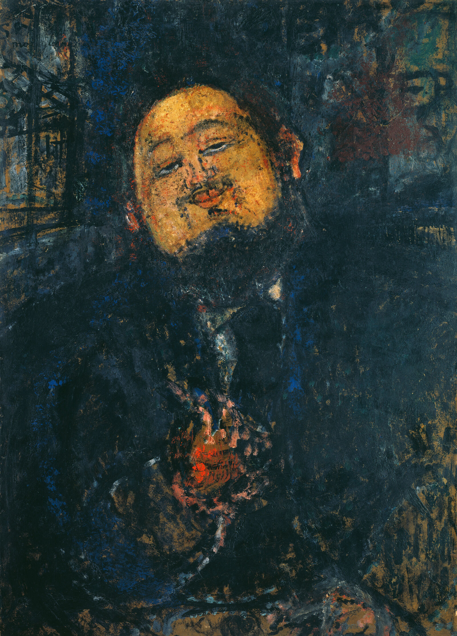 Der mexikanische Maler Diego Rivera hielt sich zwischen 1911 und 1921 wiederholt in Paris auf, wo er sich mit dem Kubismus auseinandersetzte. Modigliani war mit Rivera freundschaftlich verbunden und malte mehrere Bildnisse des Mexikaners. Nach intensiver Beschäftigung mit der Bildhauerei entstand 1914 als eines seiner ersten Gemälde dieses Portrait. 