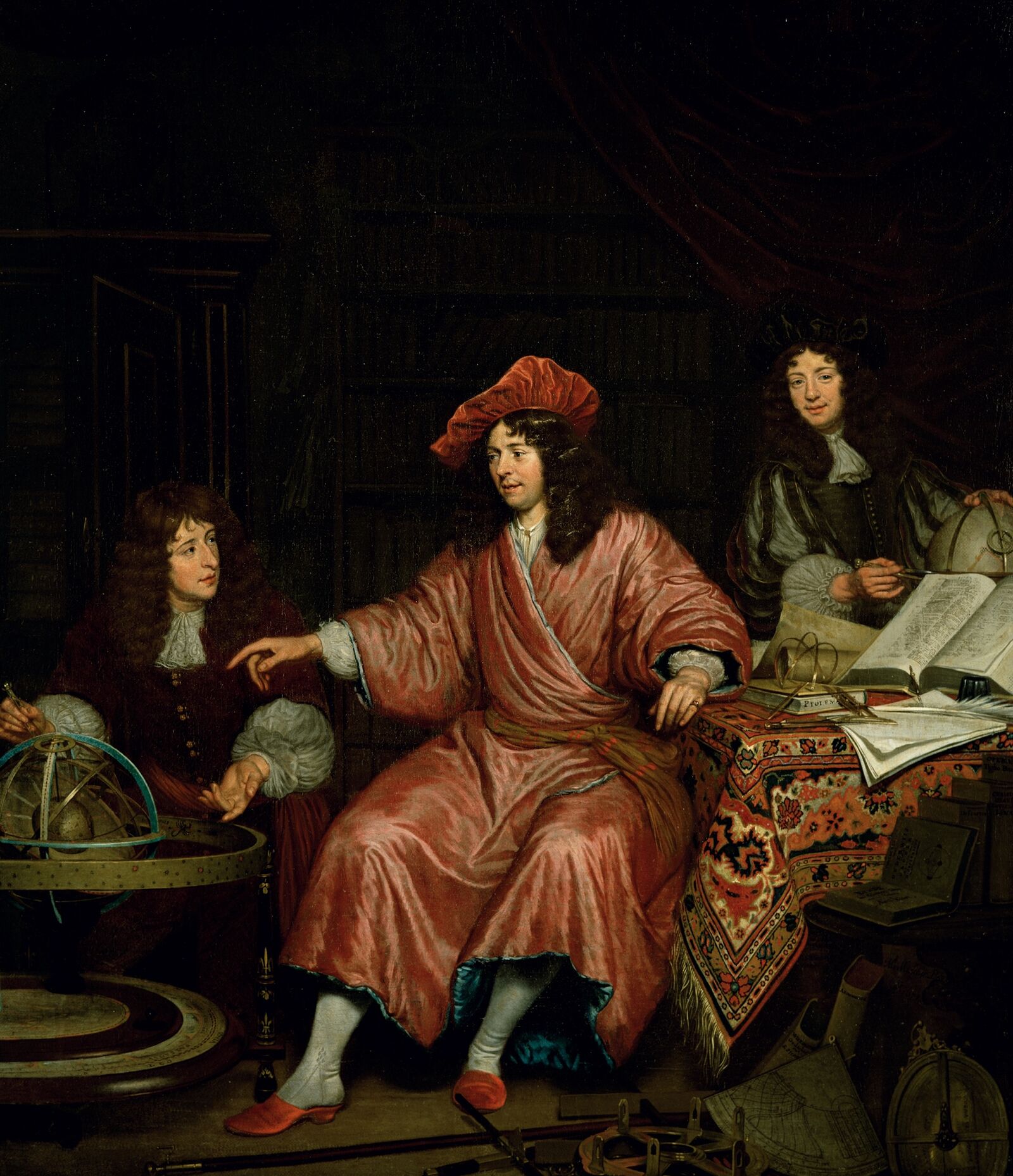 Michiel van Musscher:  Barend van Lin with His Younger Brother and His Future Brother-in-Law,  1671, Amsterdam Museum