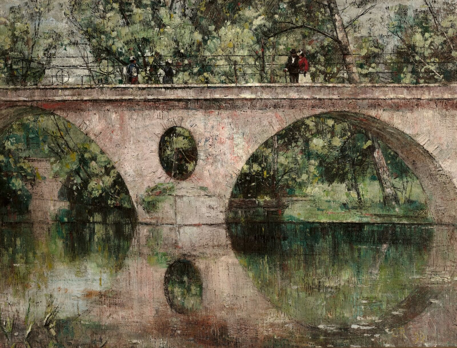  Christian Rohlfs,&nbsp; The Star Bridge in Weimar , 1892 

