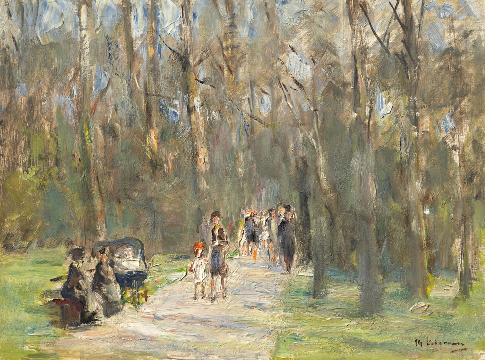  Max Liebermann,  Strollers in the Tiergarten ,&nbsp;1927 
