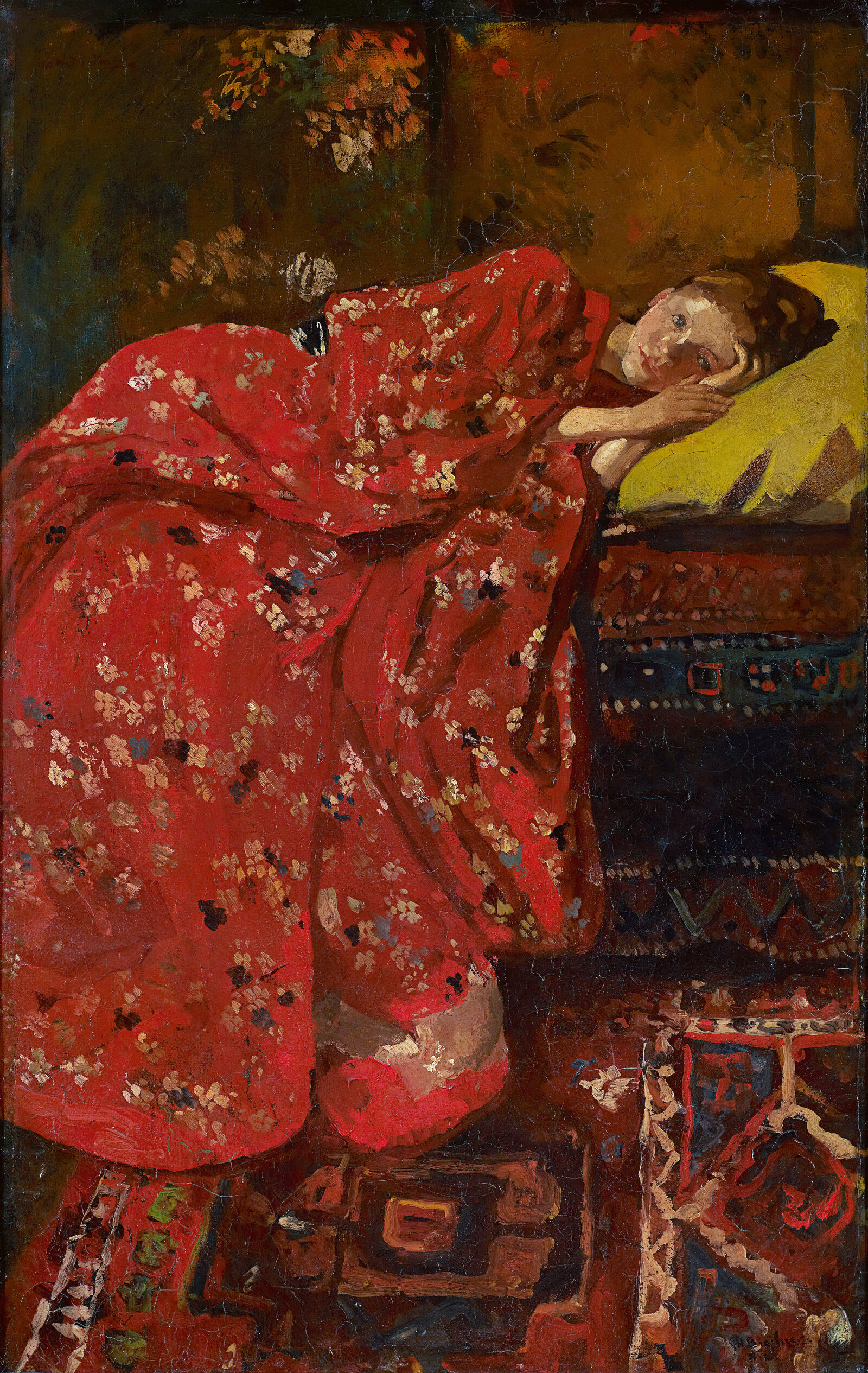 George Hendrik Breitner: Girl in a Red Kimono (Geesje Kwak) , 1893