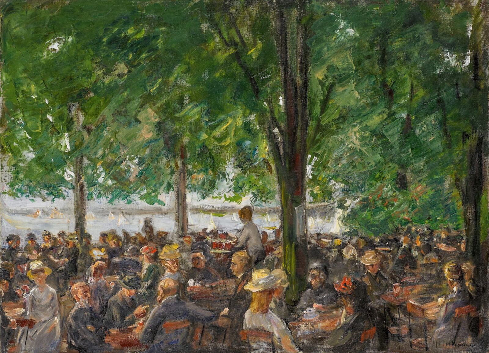  Max Liebermann,  Beer Garden on the Havel Under the Trees ,&nbsp;1920–1922 
