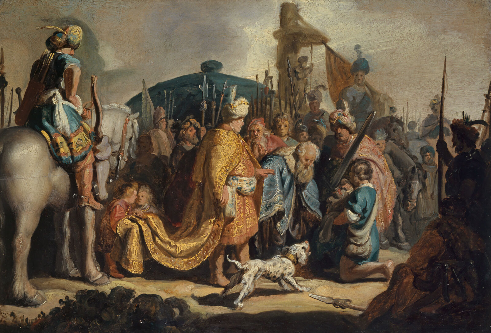 Rembrandt Harmensz van Rijn:  David with the Head of Goliath before Saul,  1627, Kunstmuseum Basel