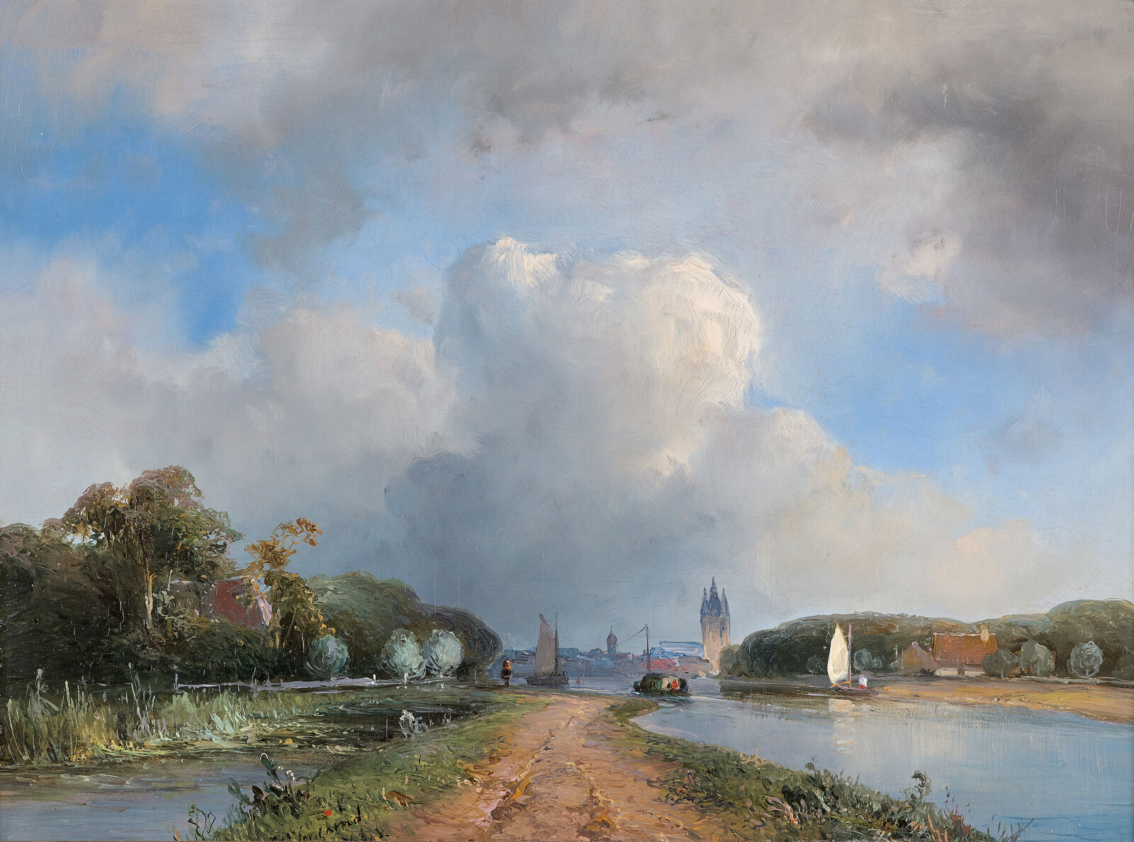 Johan Barthold Jongkind: View of Delft, 1844, Kunstmuseum Den Haag, The Hague