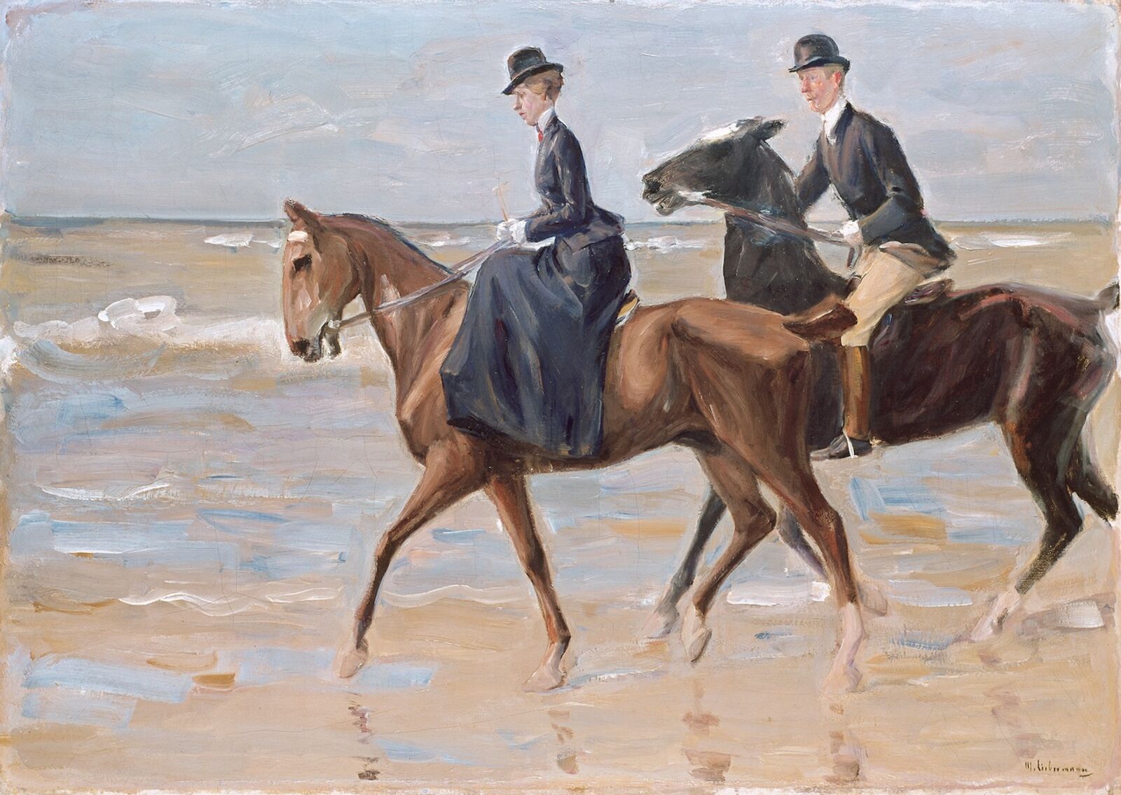  Max Liebermann,  Horseman and Horsewoman on the Beach ,&nbsp;1903 
