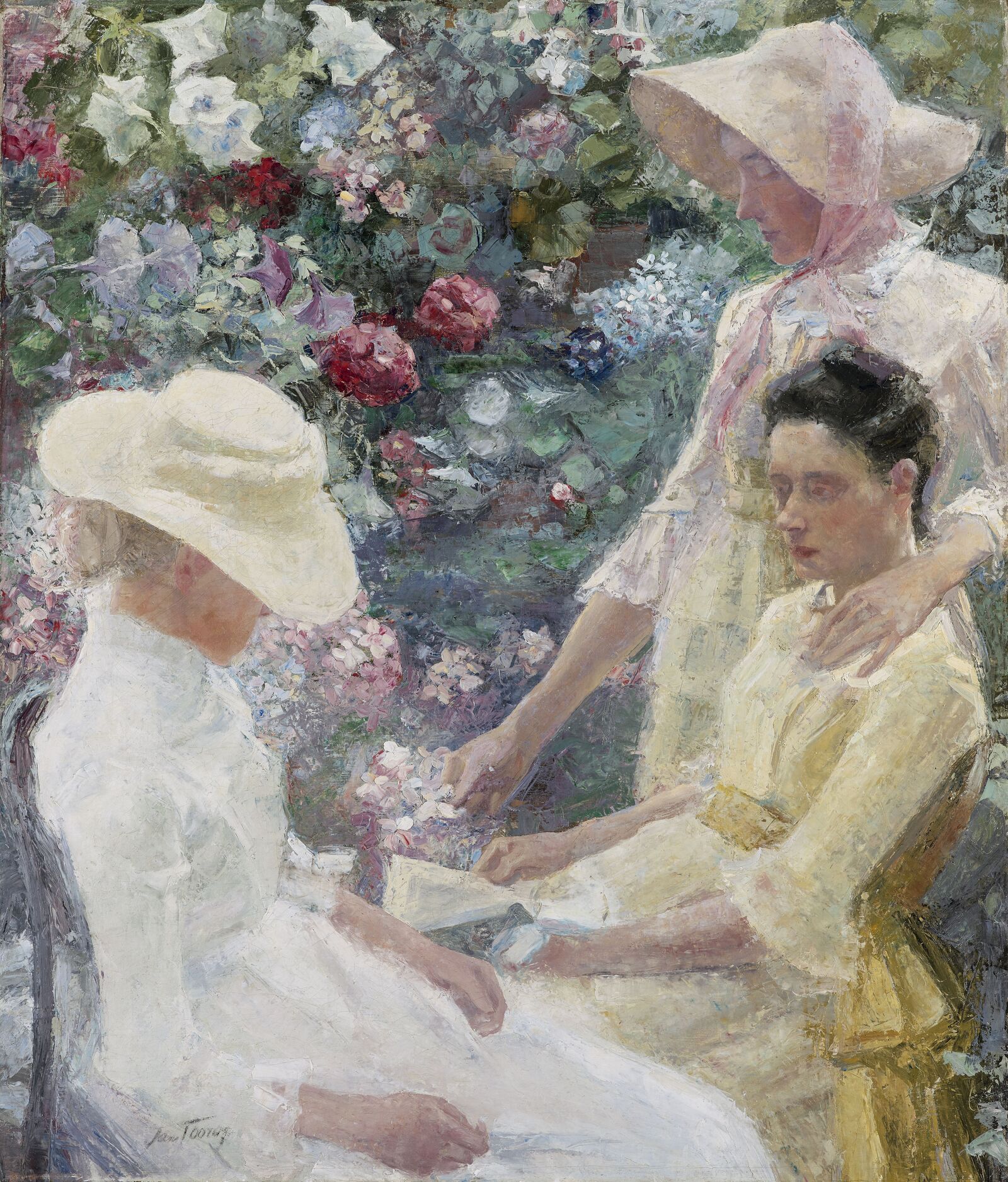 Beauty in white dresses, with echoes of French Impressionism