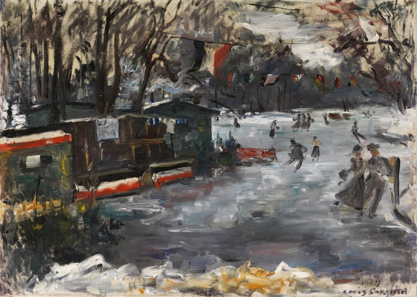  Lovis Corinth,  Ice Rink in the Tiergarten in Berlin , 1909 
