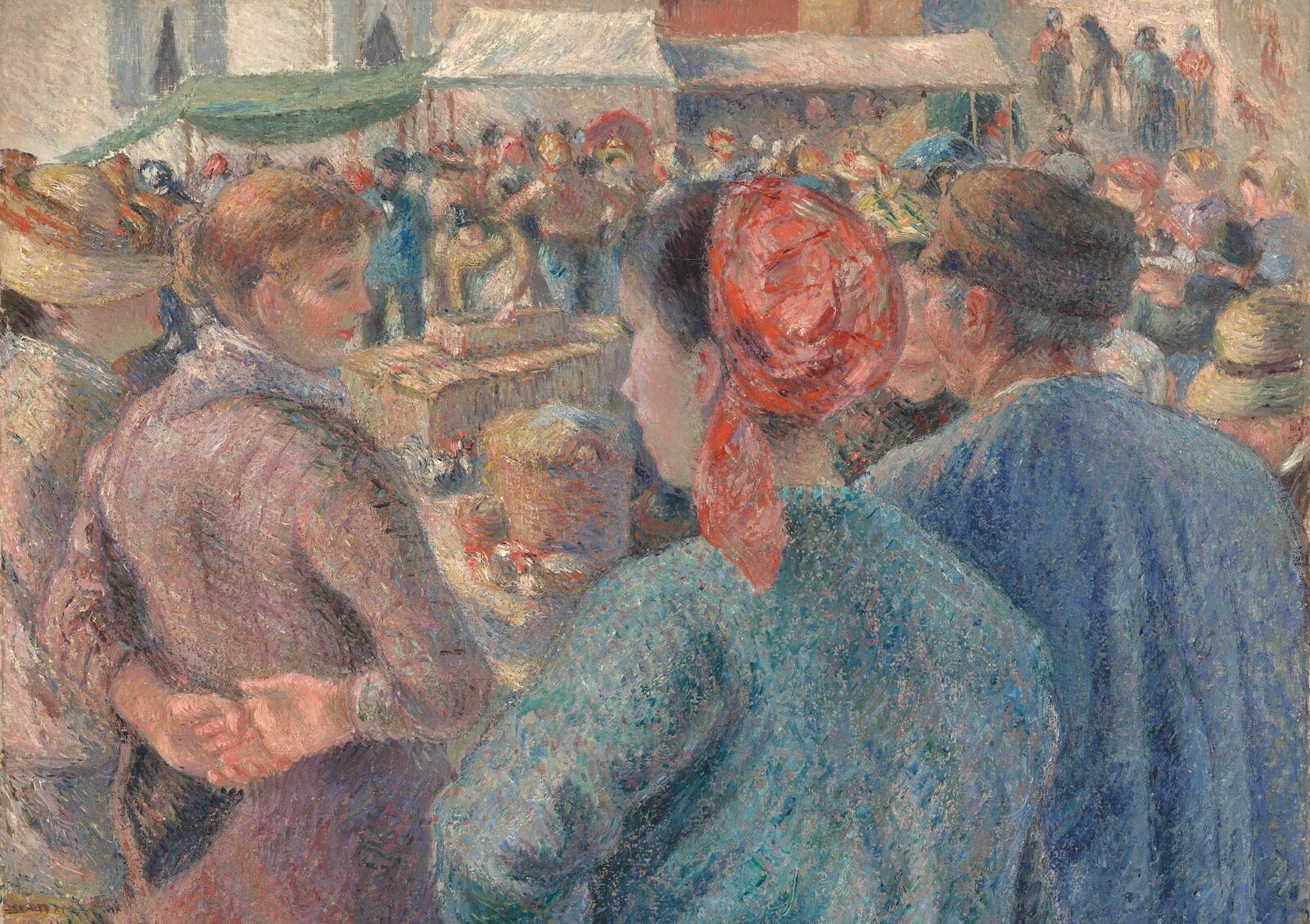 The Poultry Market at Pontoise, 1882, Norton Simon Art Foundation, Pasadena, California