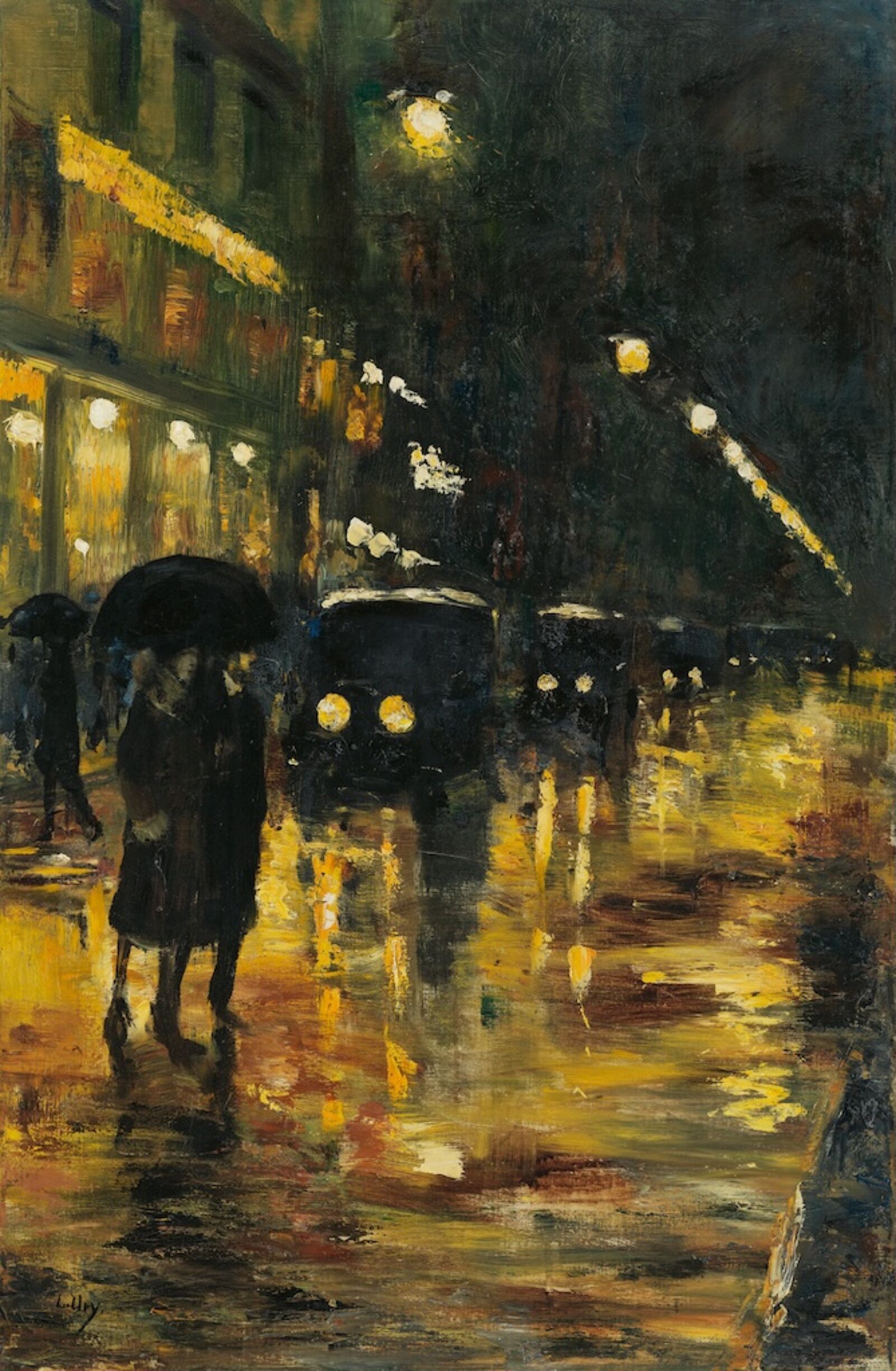   Café König by Night  (1925/30):&nbsp;Lesser Ury thrived in this era of sprawling cities and Impressionism, where color was discovered in shadow and light revealed itself at night. 
