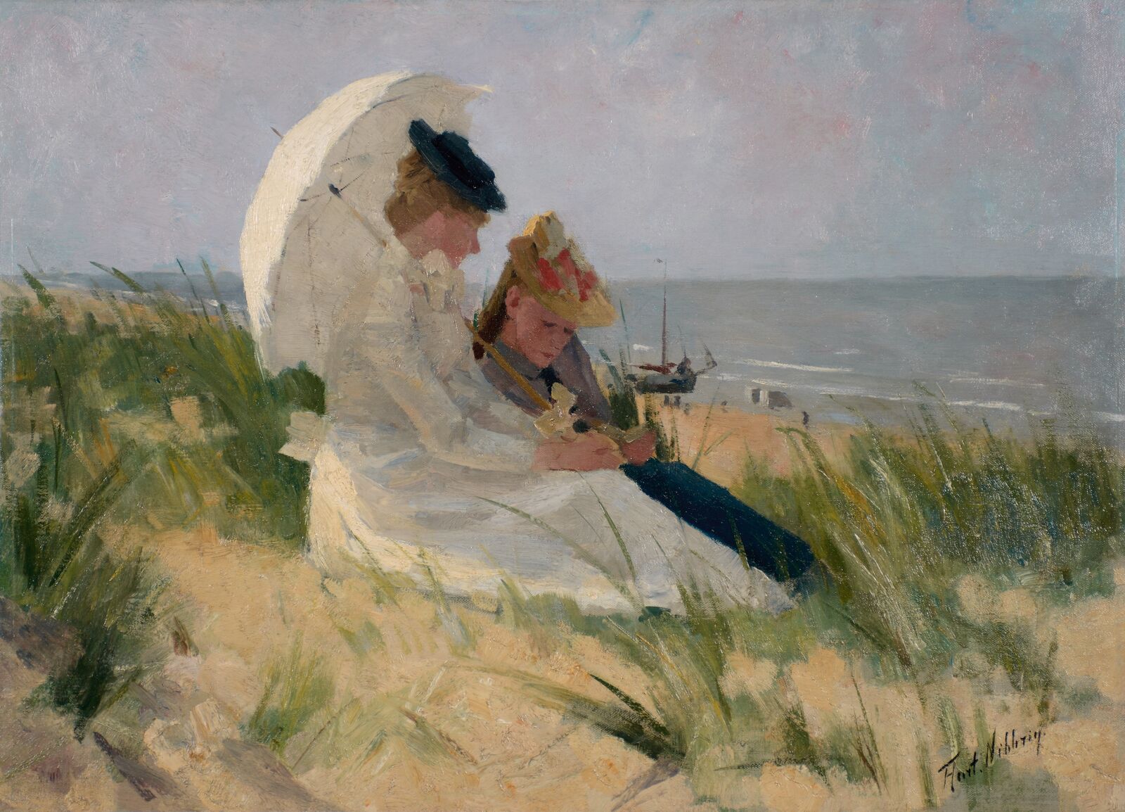 Ferdinand Hart Nibbrig: In den Dünen von Zandvoort , 1891/92, Singer Laren, Schenkung P. J. Hart Nibbrig 1981
