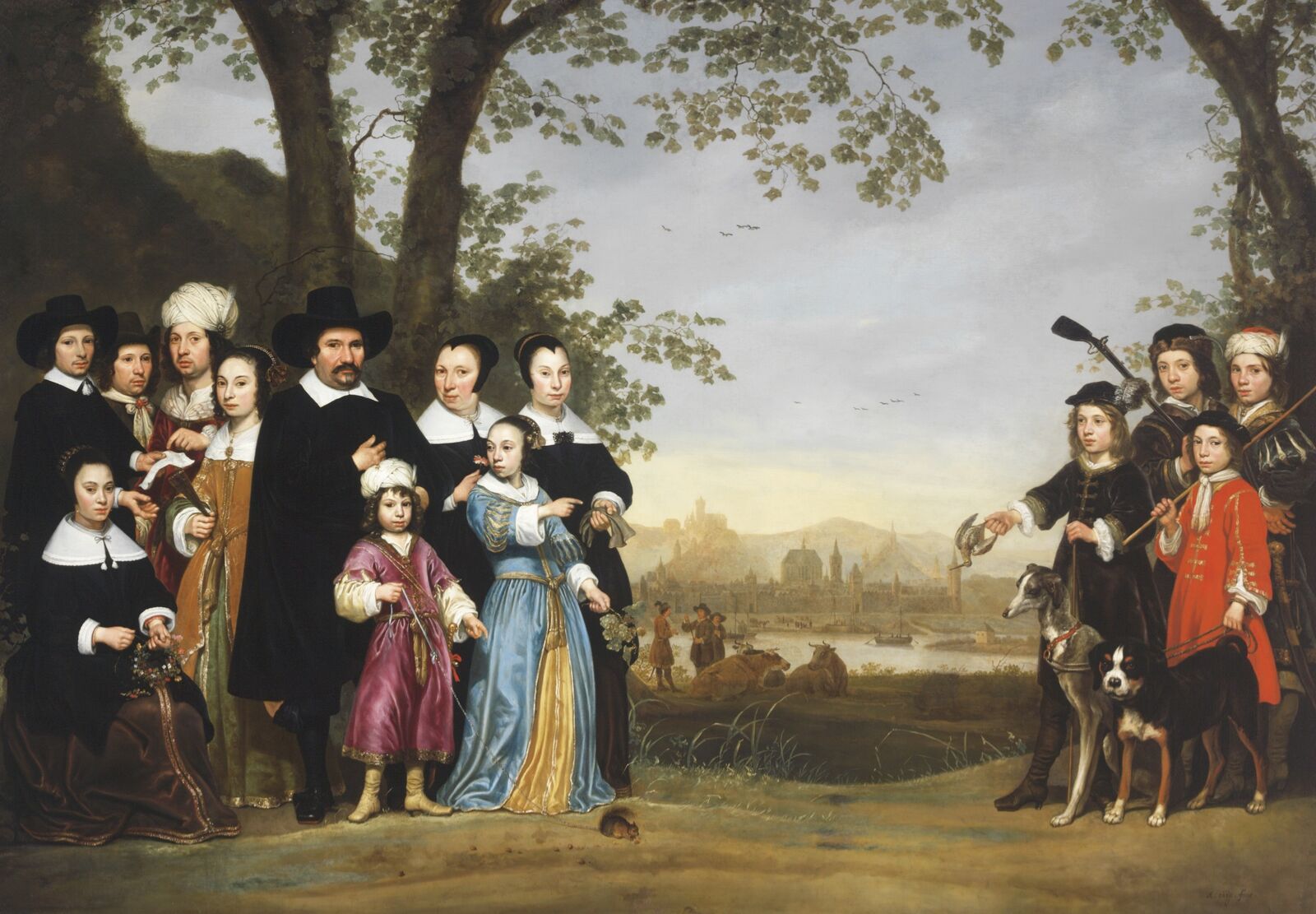  Aelbert Gerritsz. Cuyp:  Group Portrait of the Sam Family,  ca. 1653, Szépmüvészeti Múzeum, Budapest 
