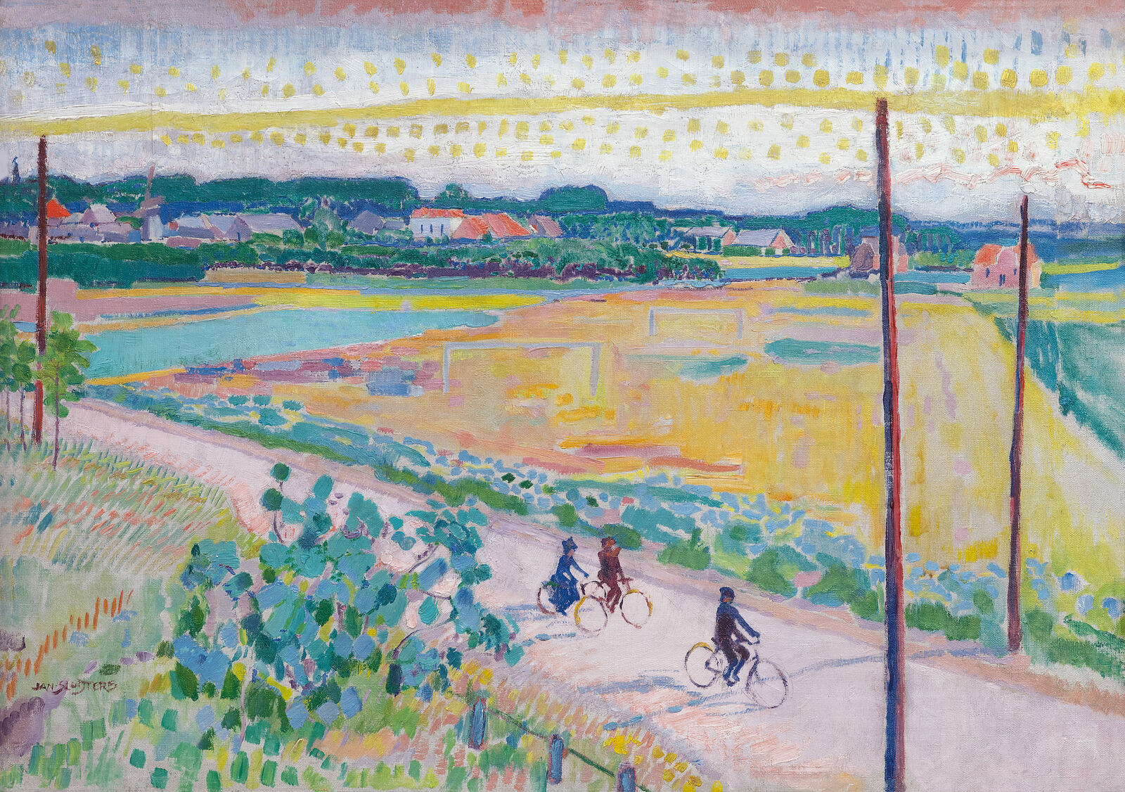 Fig 12 Jan Sluijters: Cyclists in a Landscape near Laren, ca. 1911, Singer Laren, gift of Nardinc Collection