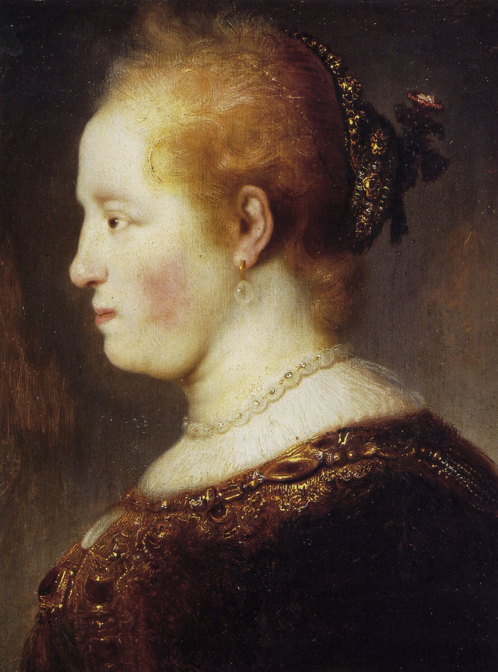 Isaac de Jouderville:  Young Woman in Profile,  ca. 1632, Natan Saban Collection, Israel