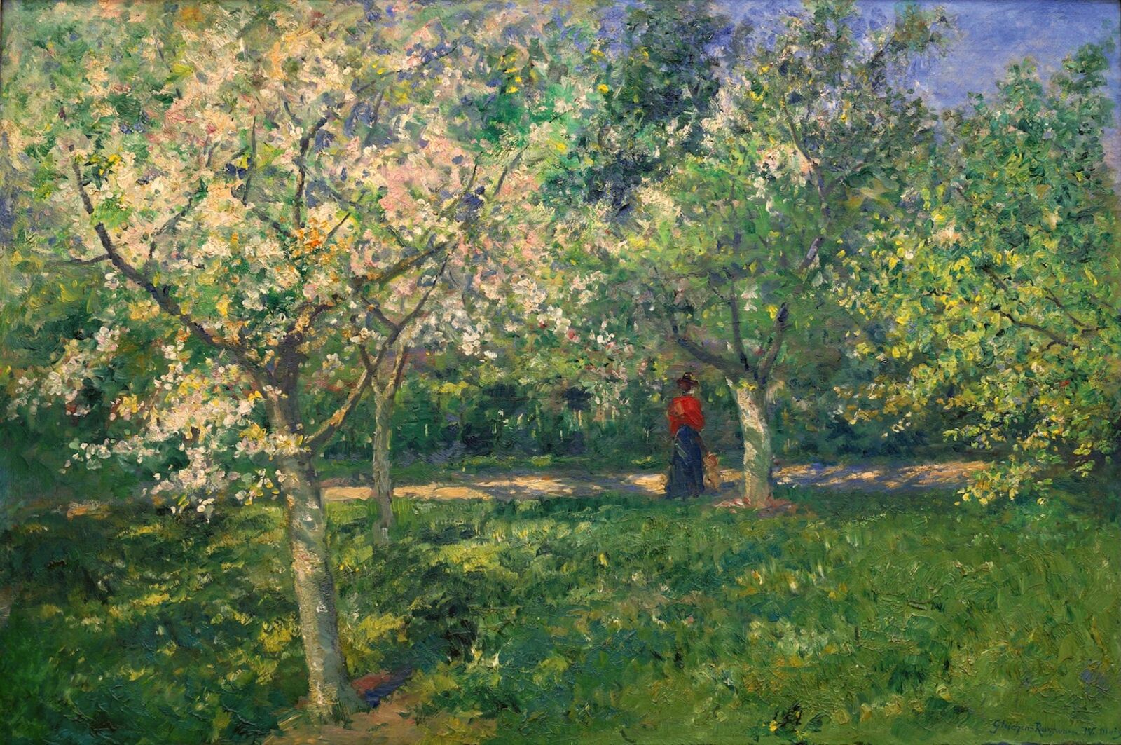  Floral Splendor in a Luminous, Classical Impressionist Mode:&nbsp;Ludwig von Gleichen-Rußwurm’s&nbsp; Stroll Beneath Blossoming Apple Trees&nbsp; (1893) 
