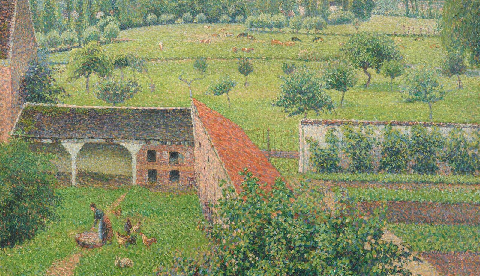 Camille Pissarro: View from my Window in Cloudy Weather, 1886–88, The Ashmolean Museum, University of Oxford. Presented by Mrs Lucien Pissarro, 1950.
