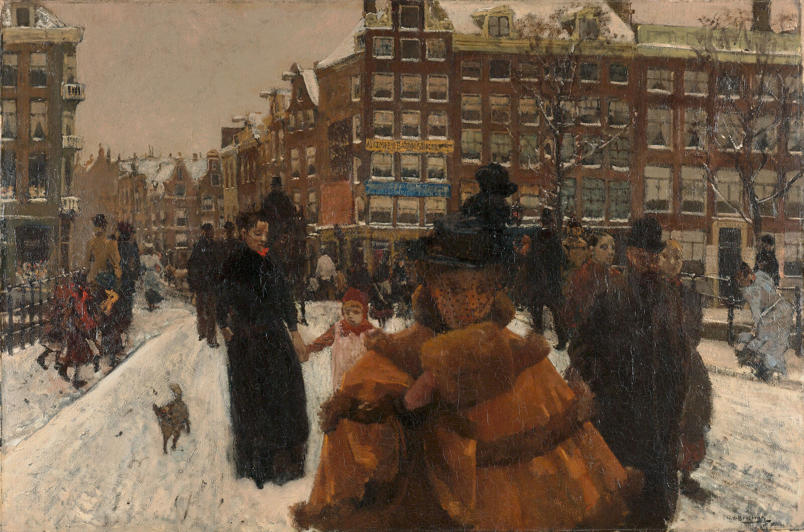 George Hendrik Breitner: The Bridge over the Singel at the Paleisstraat, Amsterdam, 1898, Rijksmuseum, Amsterdam, Mr. and Mrs. Drucker-Fraser Bequest, Montreux