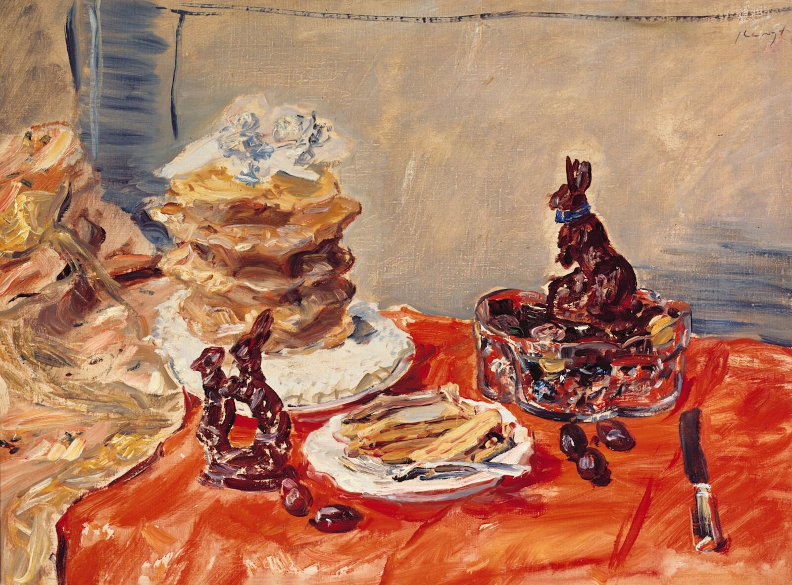  Max Slevogt,  Still Life with Chocolate Rabbits , 1923 
