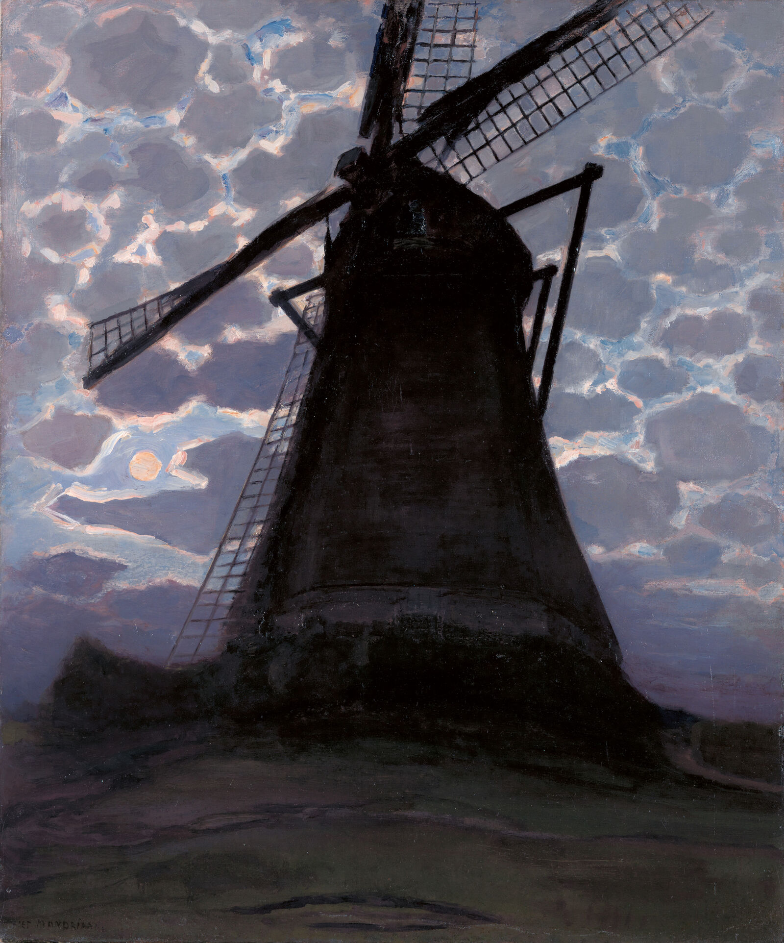 Fig 11 Piet Mondrian: Windmill in the Evening, 1917, Kunstmuseum Den Haag, The Hague, bequest Salomon B. Slijper