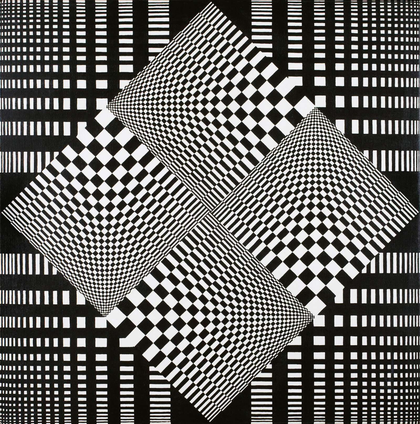 Margaret Wenstrup kam im New York der 1940er und 50er Jahre in New York in Kontakt mit den modernen abstrakten Strömungen. In der Optical Art verband sie ihre Interessen an geometrischen Mustern und textilem Kunsthandwerk.
