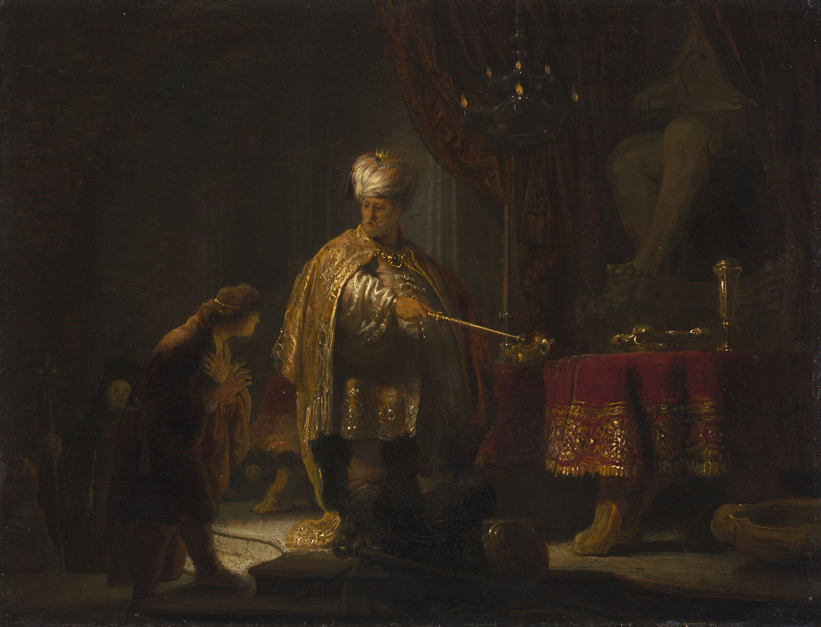 Rembrandt Harmensz van Rijn:  Daniel and Cyrus before the Idol Bel,  1633, The J. Paul Getty Museum, Los Angeles