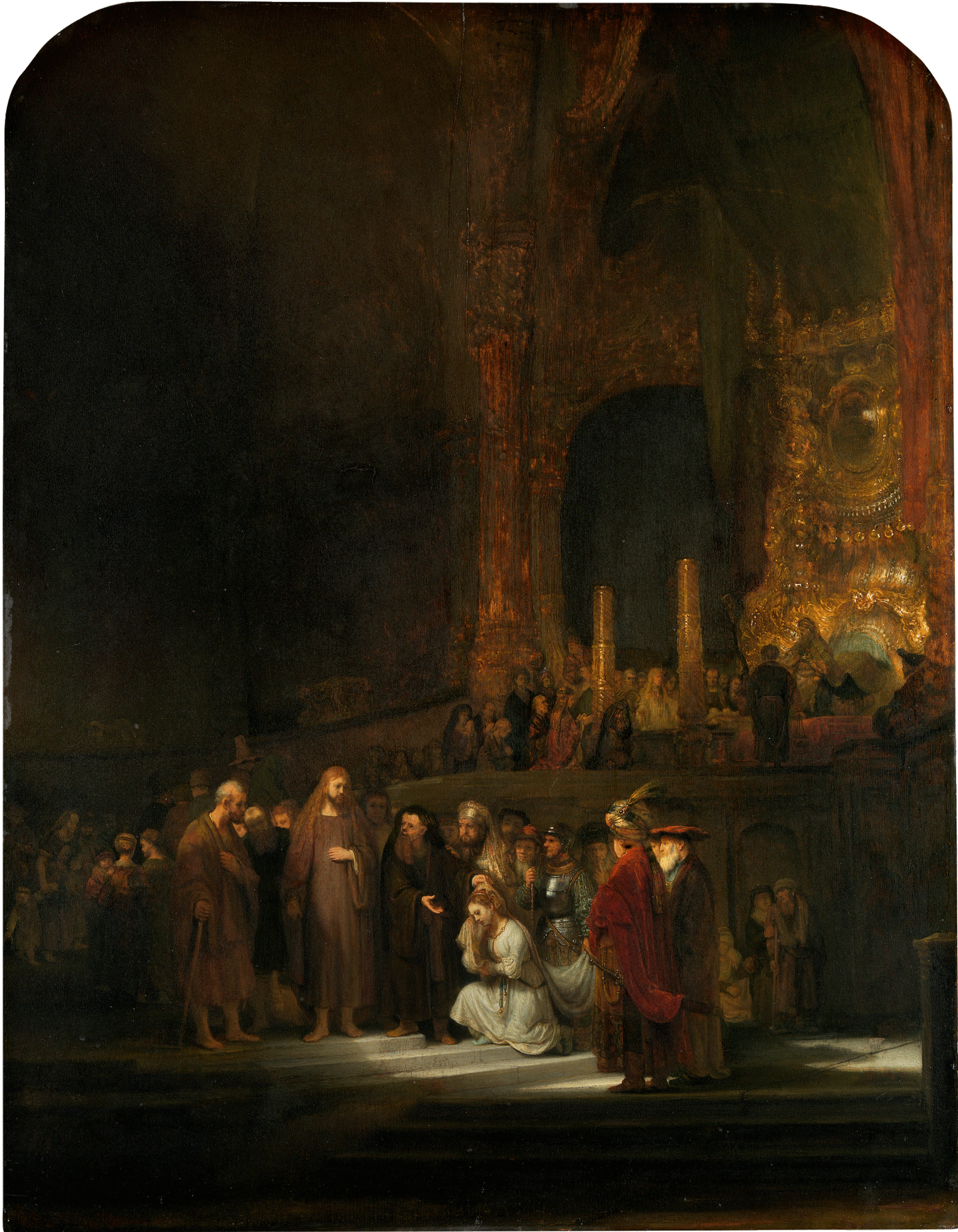 Rembrandt Harmensz van Rijn:  The Woman Taken in Adultery,  1644, The National Gallery, London