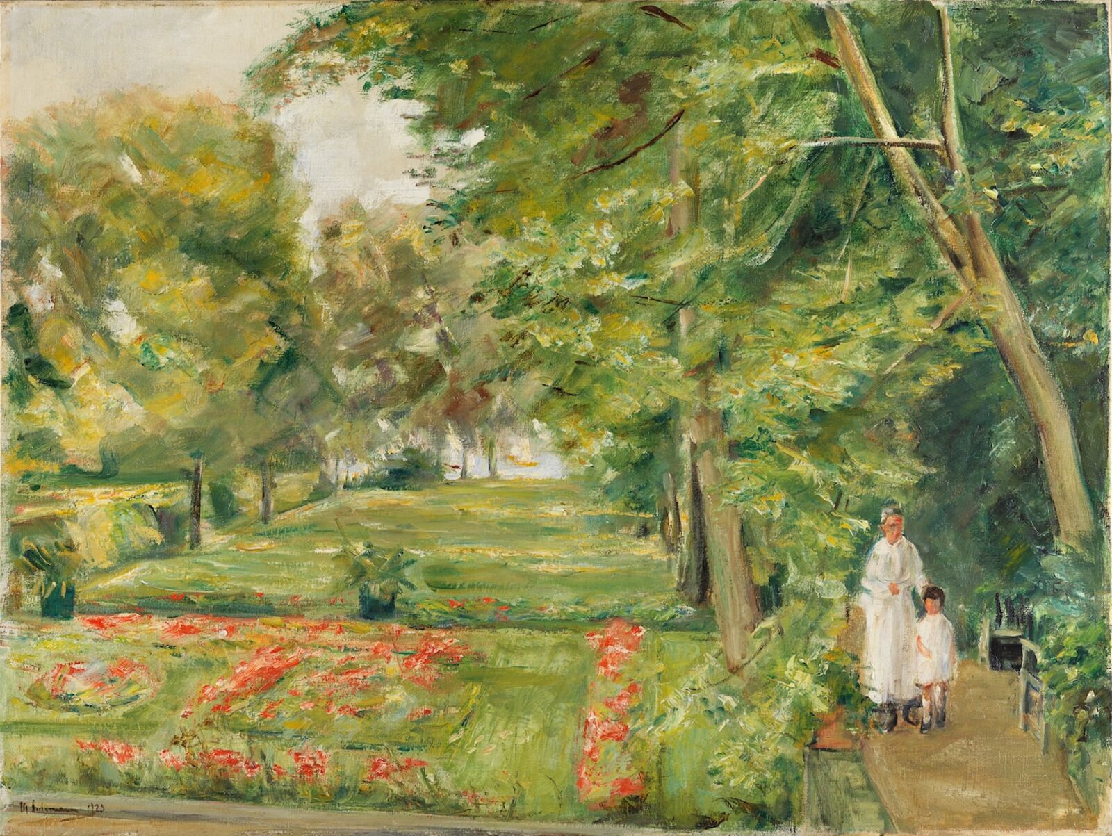  Max Liebermann, The Artist’s Granddaughter with Her Governess in the Wannsee Garden, 1923 
