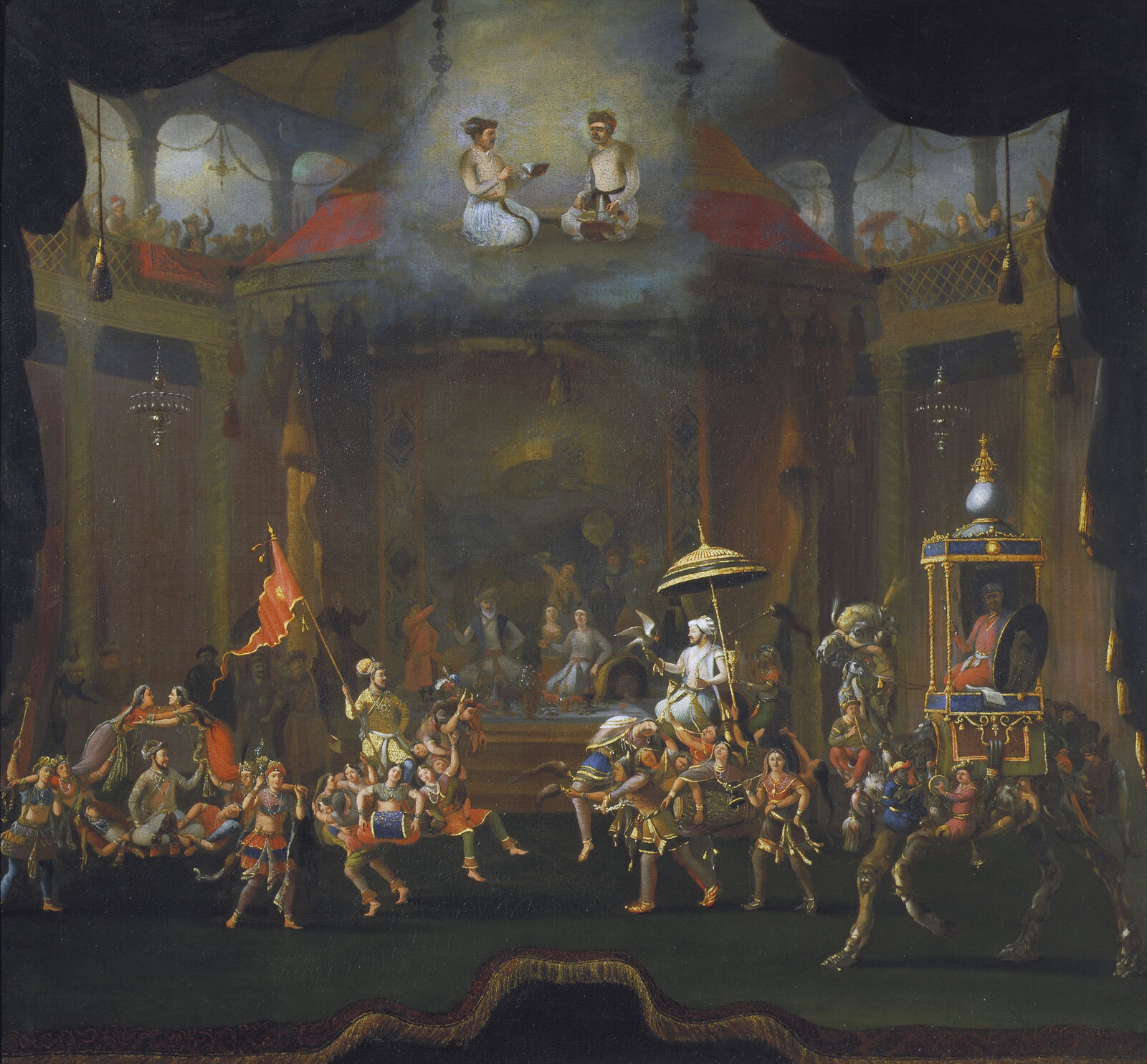 Willem Schellinks:  Parade of the Sons of Shah Jahan on Composite Horses and Elephants , ca. 1665 – 70, Victoria and Albert Museum, London
