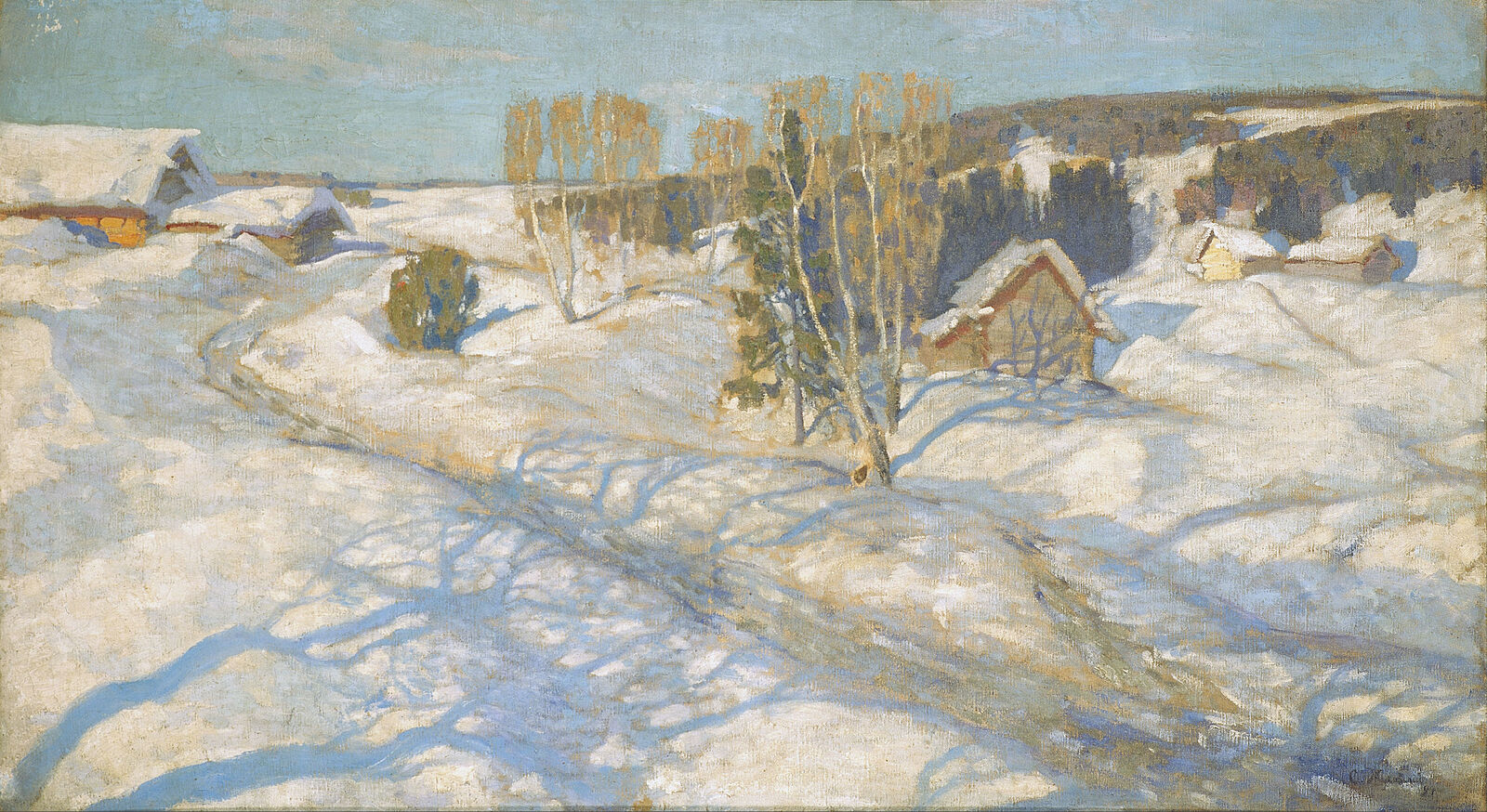 Stanislaw Shukowski: Blauer Schnee. Frühling , 1899, Staatliche Tretjakow-Galerie, Moskau
