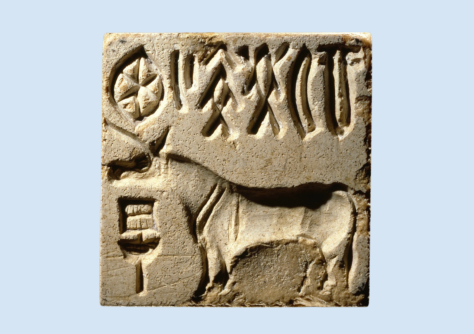 4,000-year-old clay: the earliest images of the unicorn are found on ceramic seals from the Indus civilization.