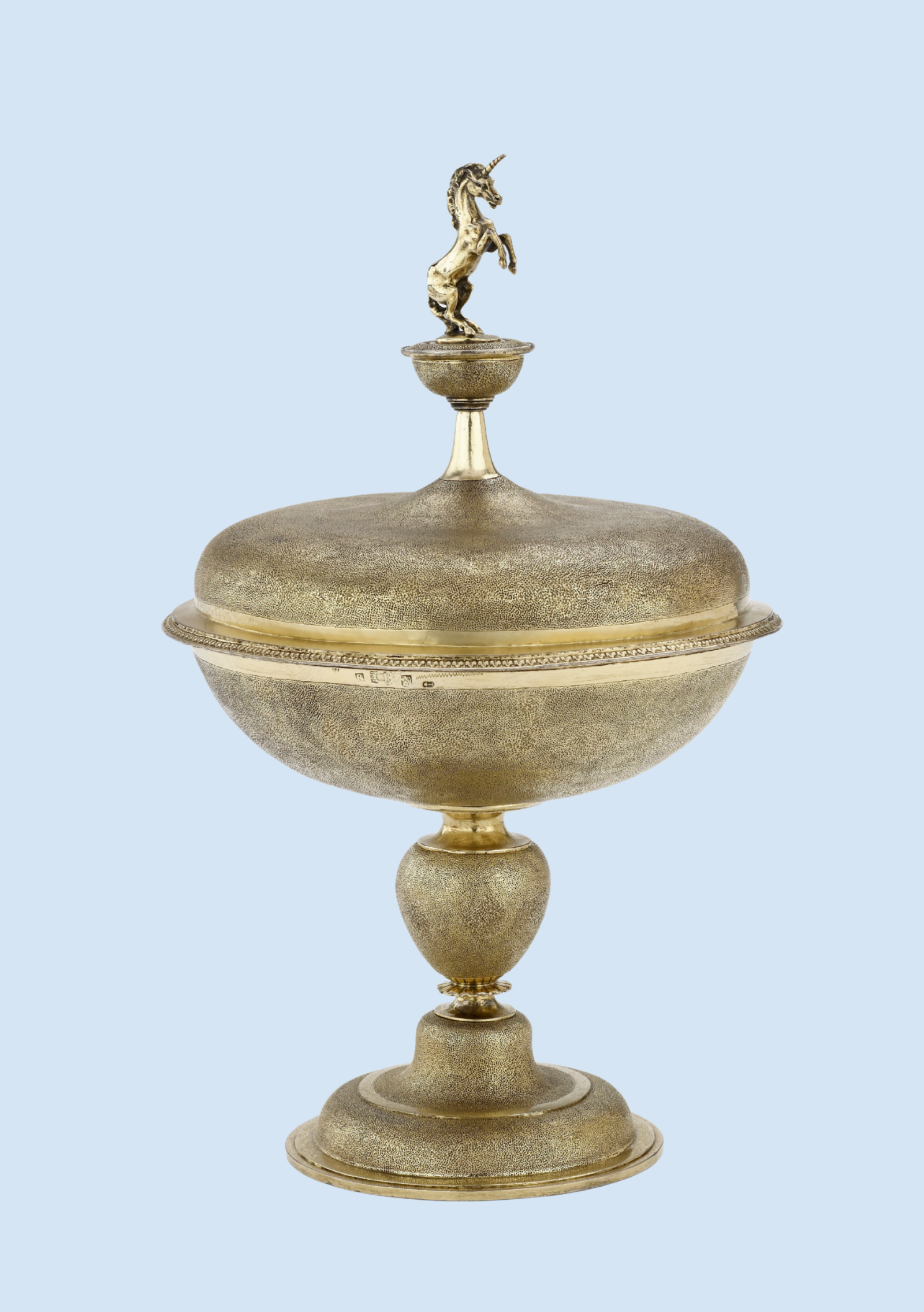 Crowned with a unicorn: a princely wedding gift of gilded silver.