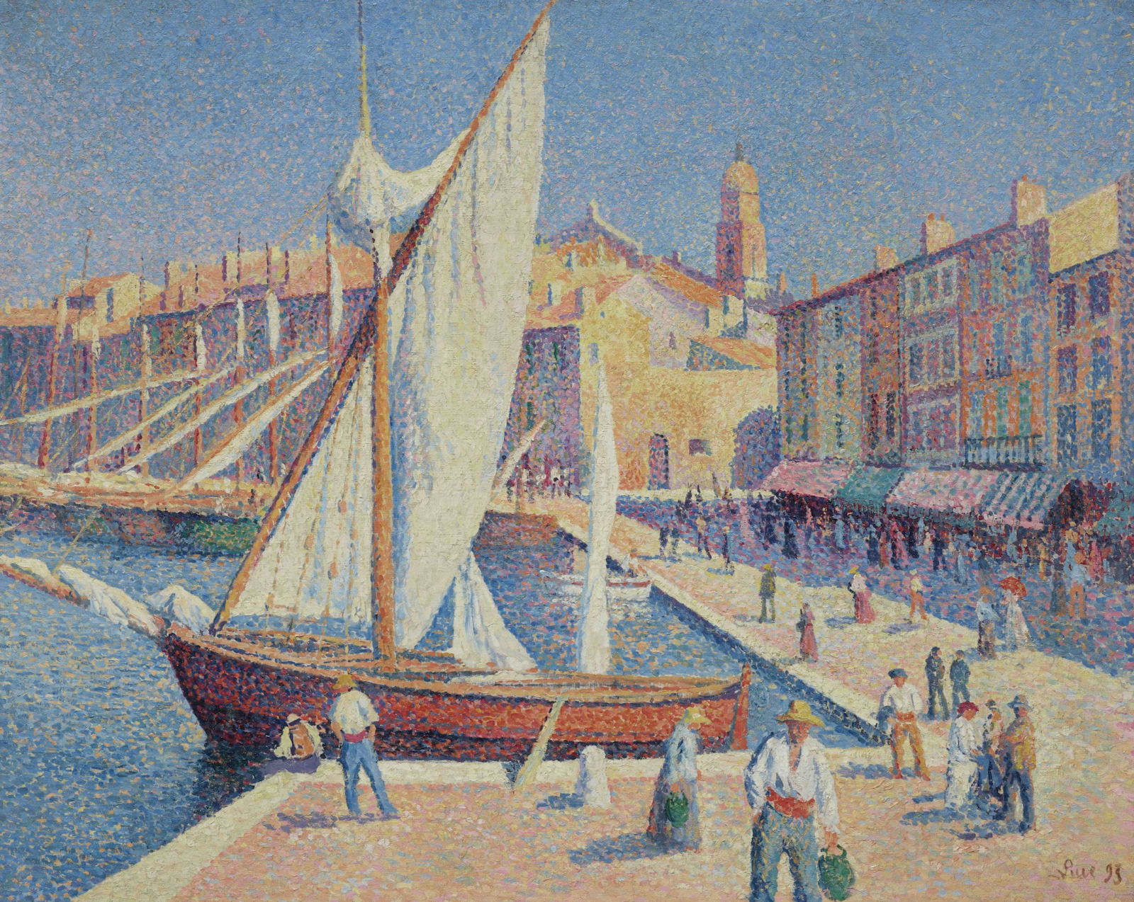  Maximilien Luce,&nbsp; Der Hafen von Saint-Tropez , 1893, Privatsammlung 
