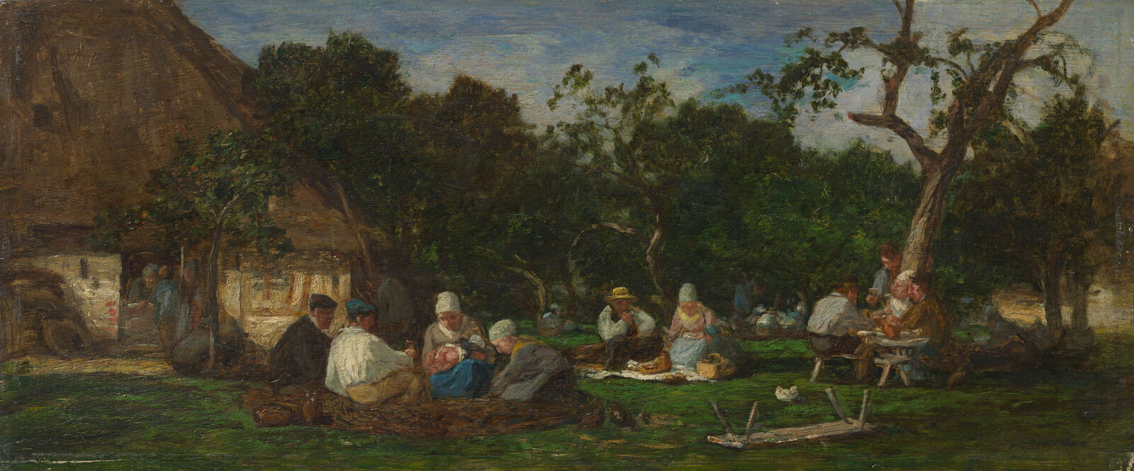 Eugène Boudin:  Honfleur: The Saint-Siméon Farm; Seated Figures,  ca. 1855–1857