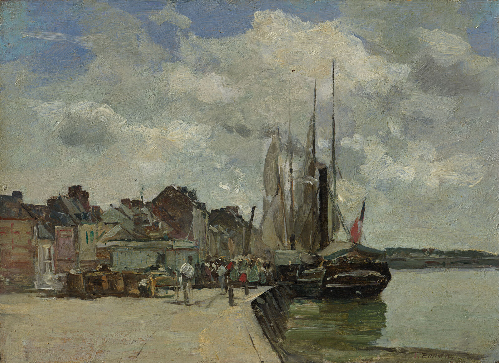 Eugène Boudin:  Honfleur: The Port,  ca. 1858–1862