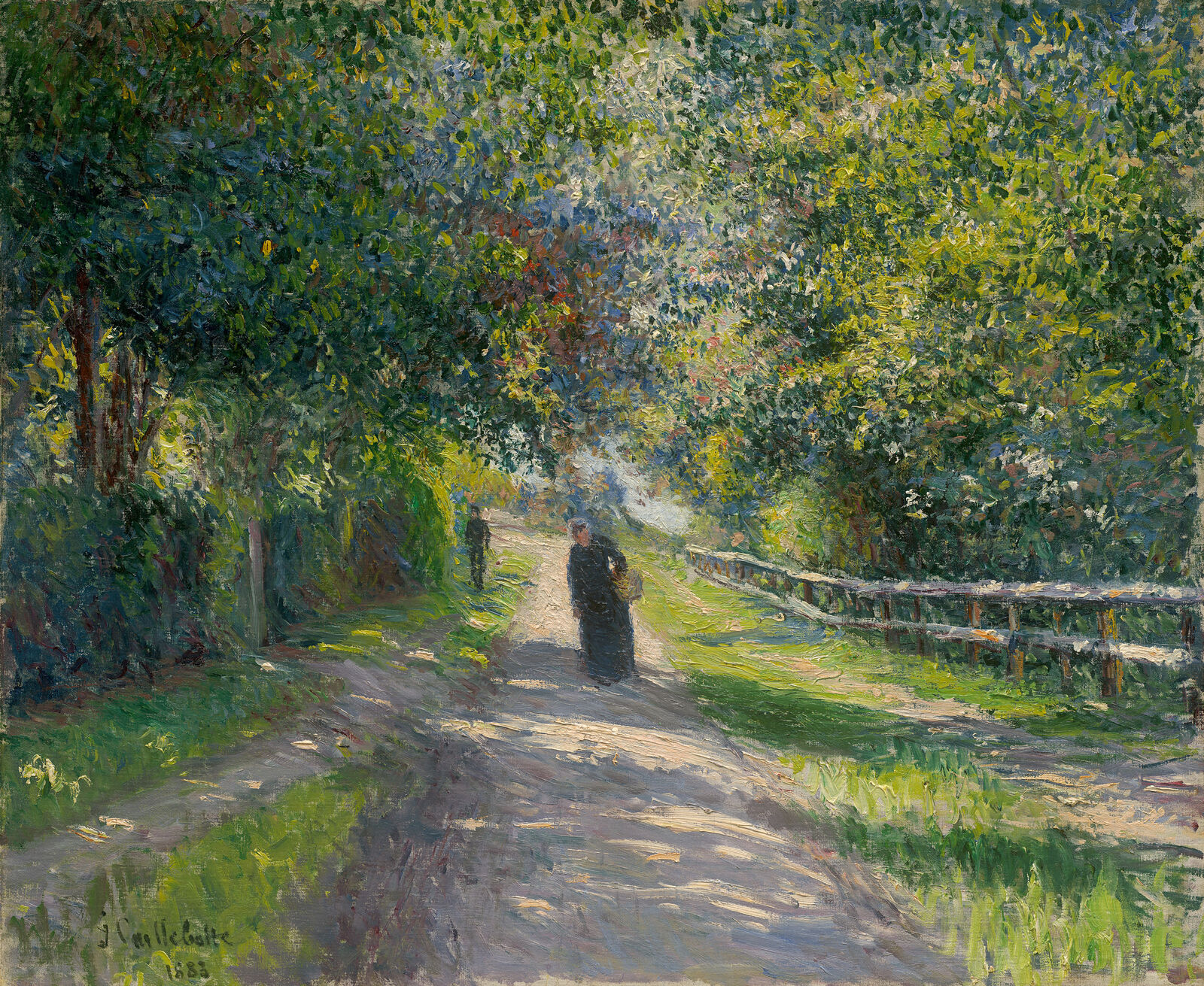 Gustave Caillebotte, Die Allee der Villa des Fleurs in Trouville , 1883, Öl auf Leinwand, 60 x 73 cm
