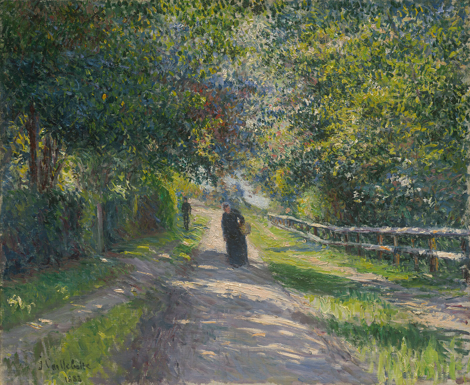 Gustave Caillebotte:  Allee der Villa des Fleurs in Trouville,  1883