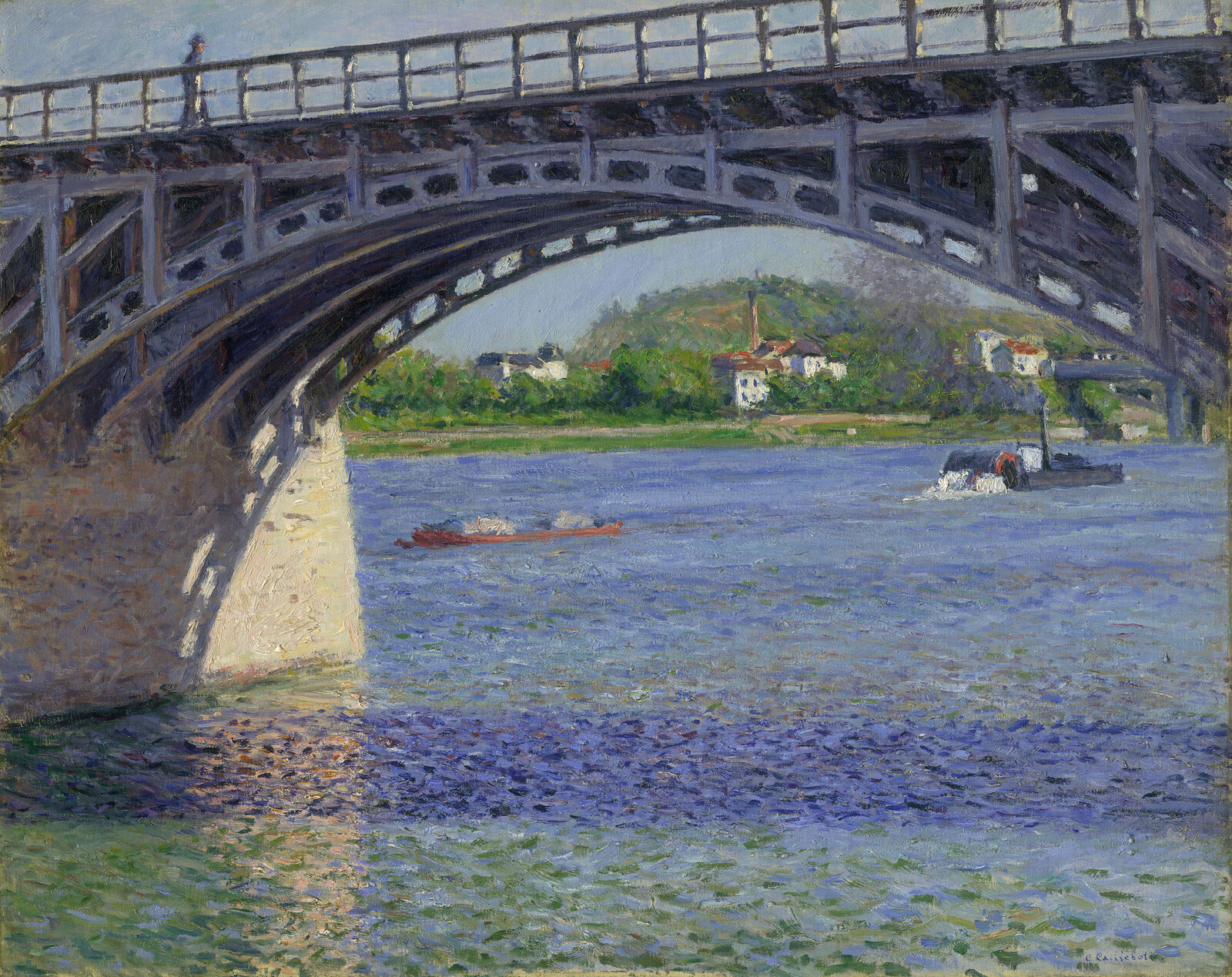 Gustave Caillebotte: Die Brücke von Argenteuil und die Seine, um 1883