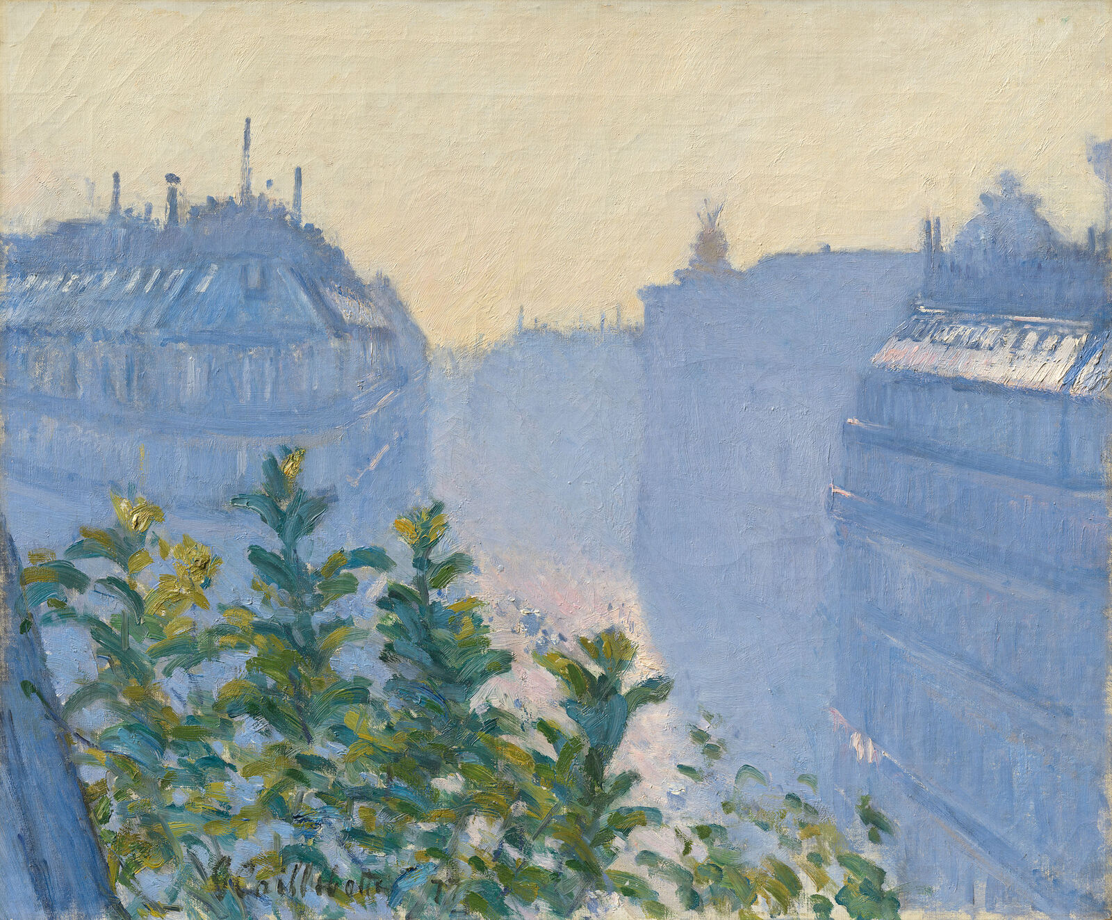 Gustave Caillebotte:  Rue Halévy, Blick von einem Balkon,  1877