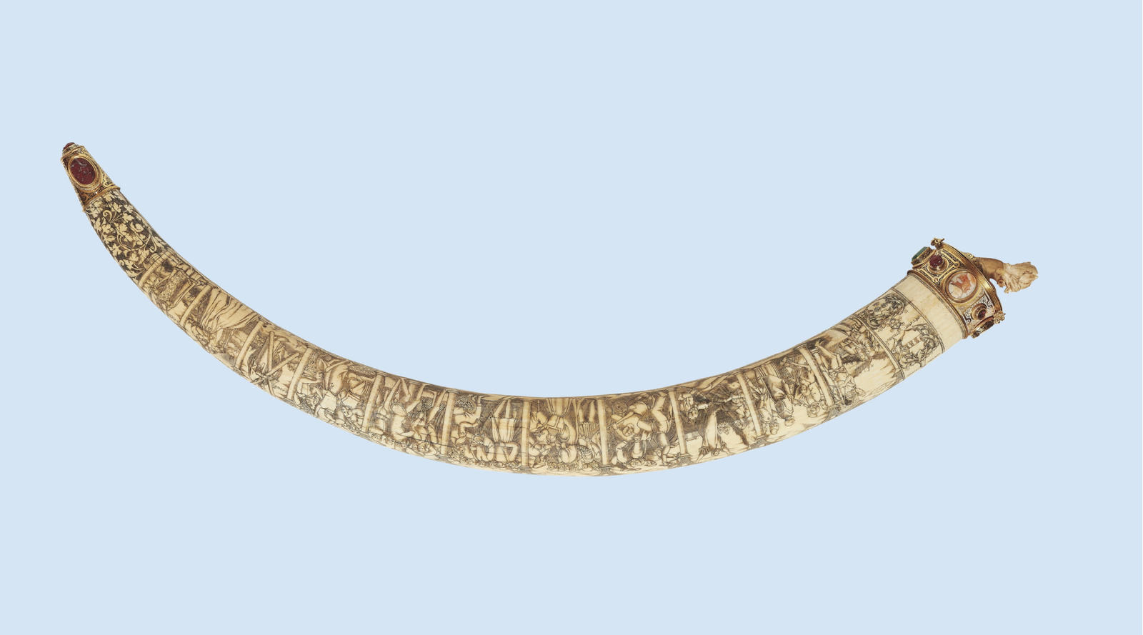 A legendary find: an alleged unicorn horn from a noble collection.