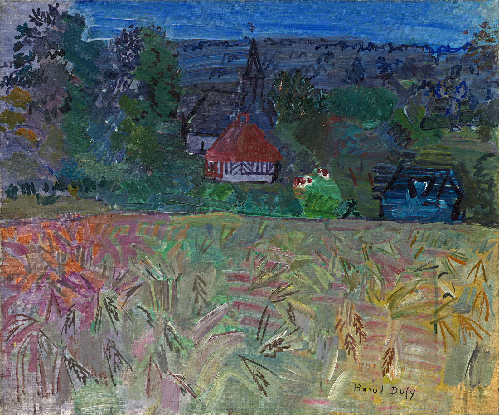 Raoul Dufy:  Weizenfeld in der Normandie,  um 1935