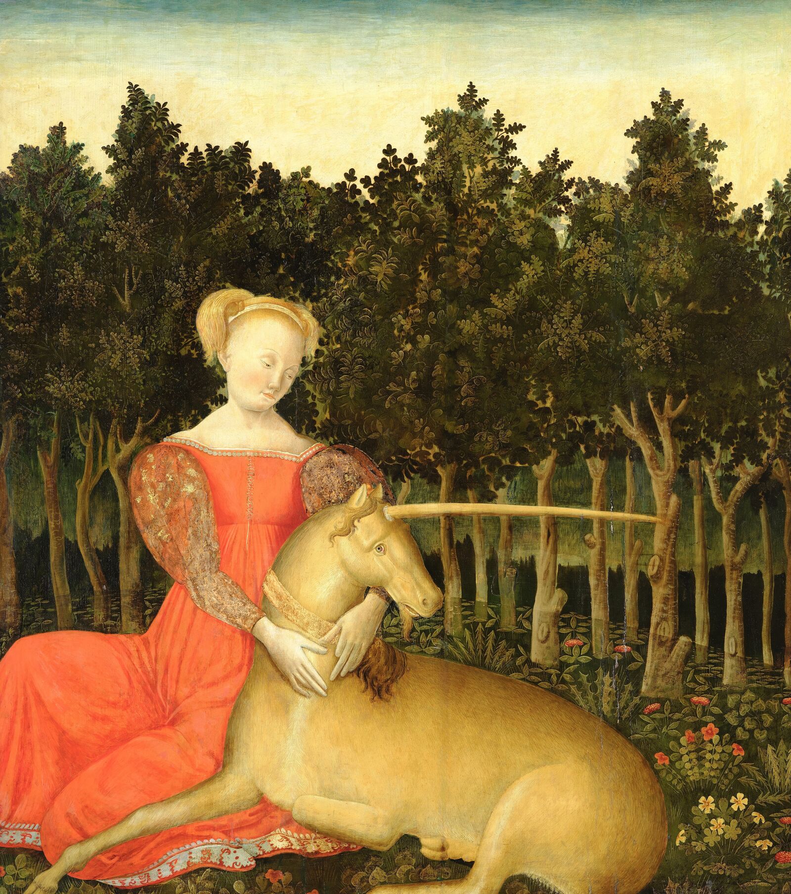 The unicorn tamed: the painting shows the later queen of Cyprus, Caterina Corner of Venice.