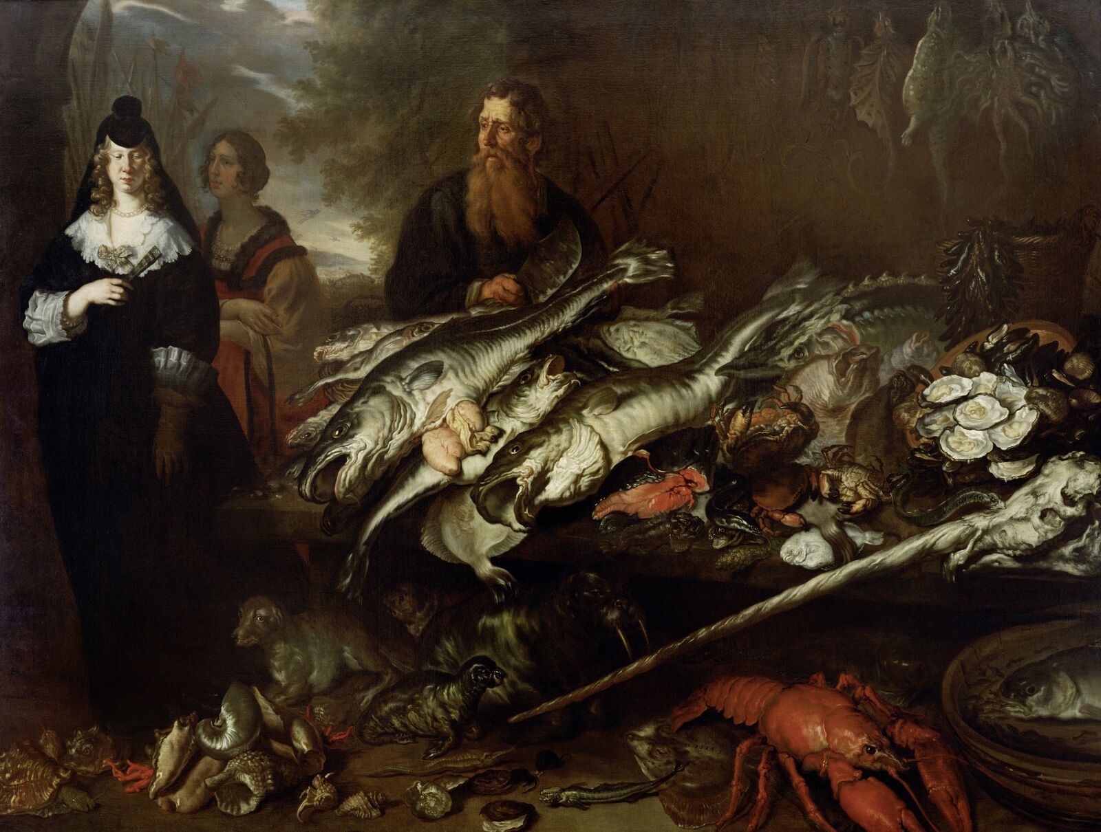 A narwhal tusk, fished from the sea: the painting reflects the latest scientific discoveries.