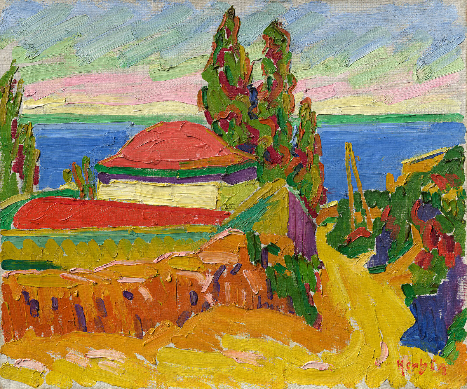 Auguste Herbin:  Landschaft auf Korsika,  1907