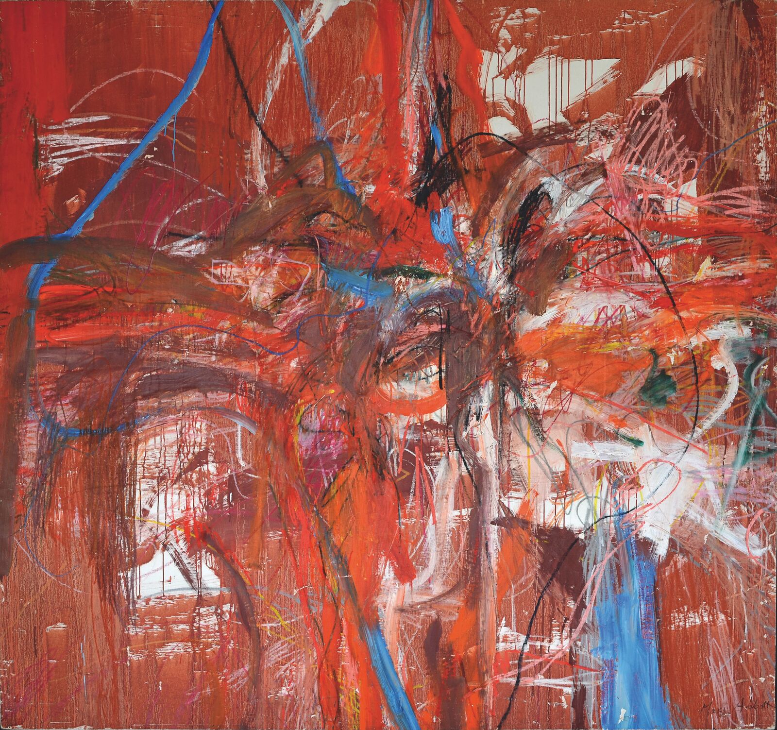 Mit dem Titel ihres Action-Paintings Imrie spielt Mary Abbott auf ihre Freundschaft zu dem Ökonomen Imrie de Vegh an. Die expressive Pinselführung verweist dabei auf den Einfluss Willem de Koonings. Neben Perle Fine und Joan Mitchell gehörte Mary Abbott zu den wenigen Frauen, die in den Diskussionsrunden des von den Abstrakten Expressionisten dominierten „8th Street Club“ aufgenommen wurden.