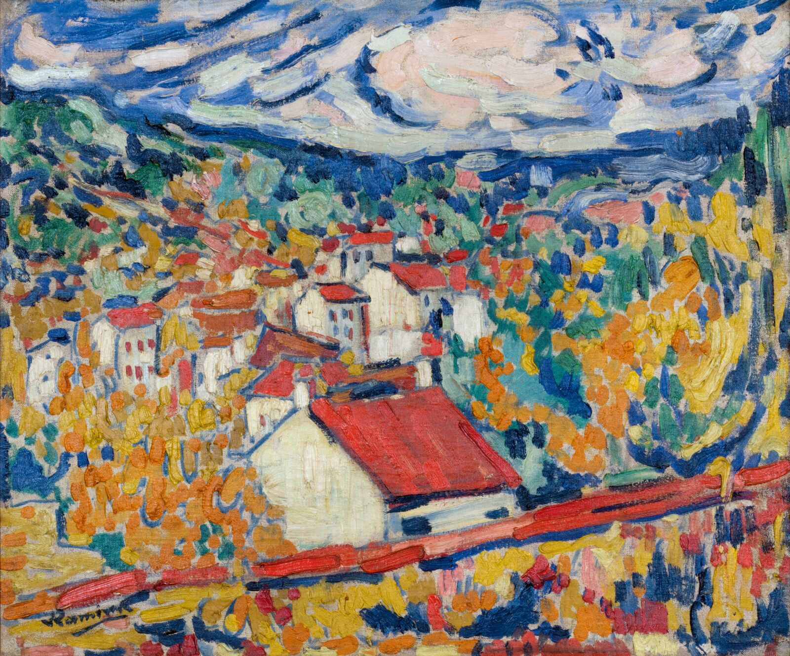 Maurice de Vlaminck:  Blick auf Bougival,  1906, Tel Aviv Museum of Art