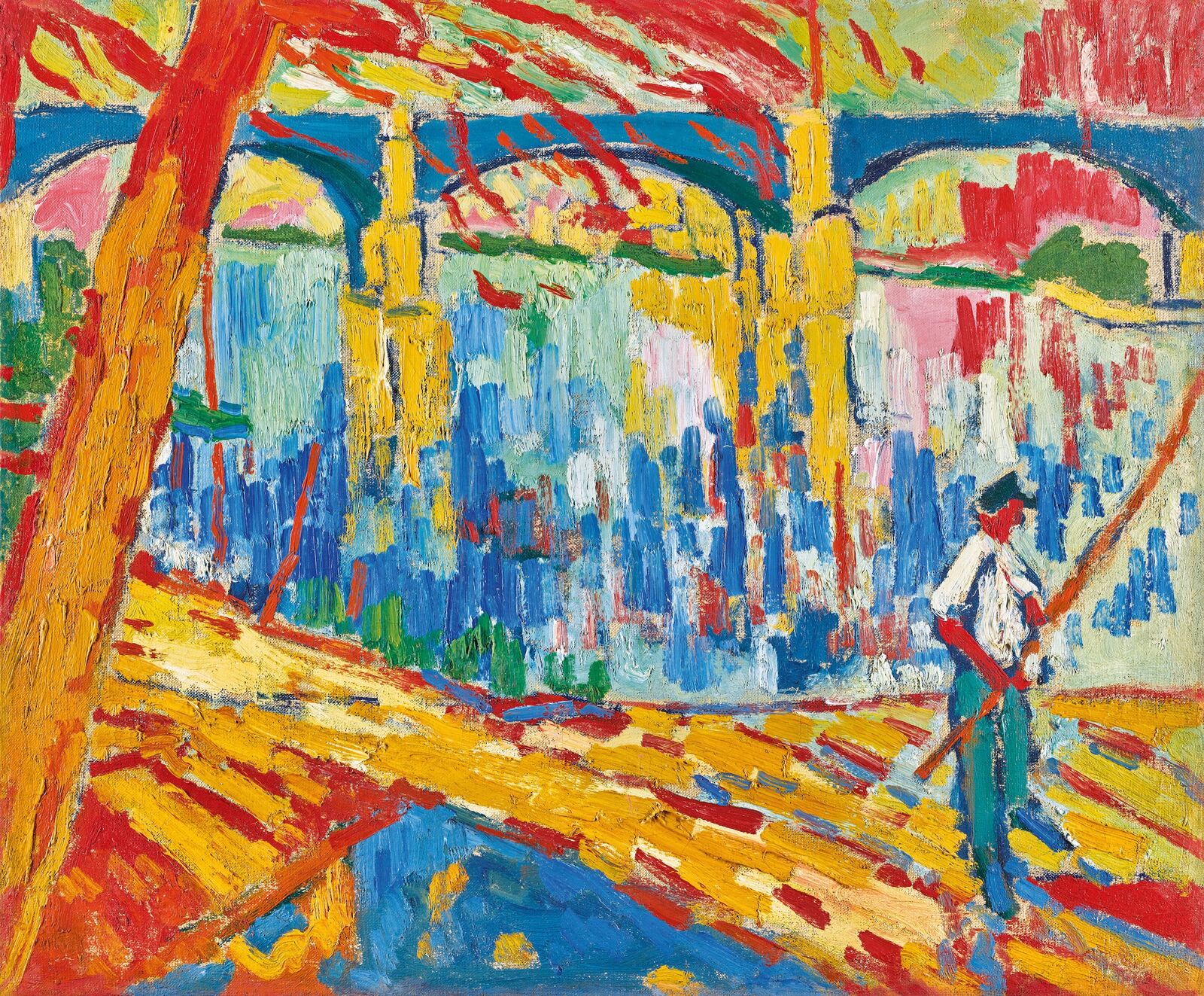 Maurice de Vlaminck: Angler in Chatou, 1906, Privatsammlung