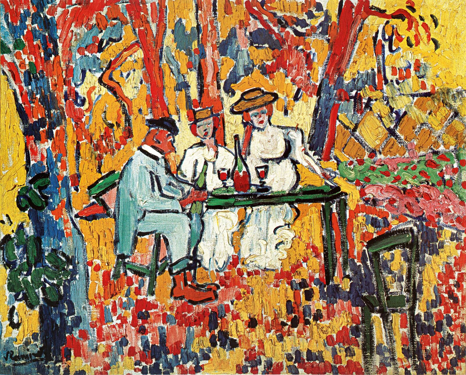 Maurice de Vlaminck: Das ländliche Frühstück, 1906, Privatsammlung