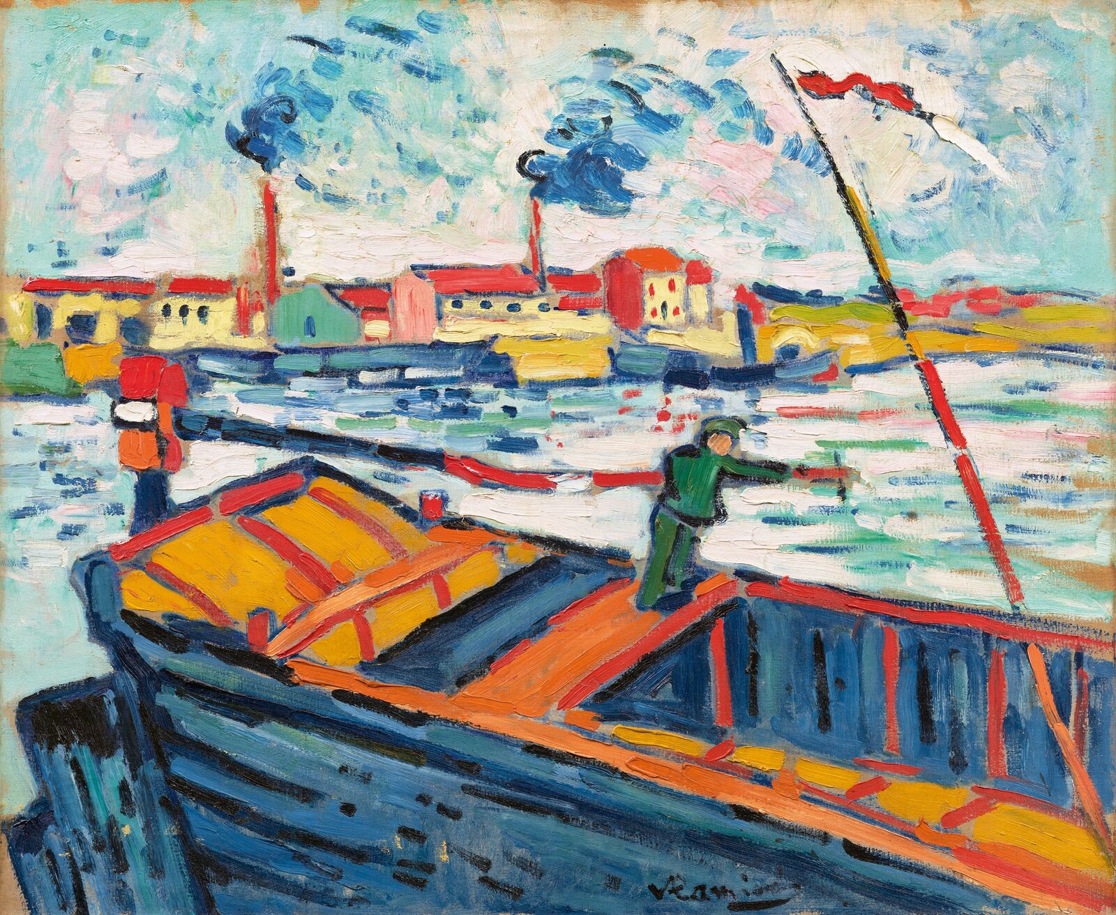 Maurice de Vlaminck: Kanalboot, 1905/06, Artizon Museum, Ishibashi Foundation, Tokio