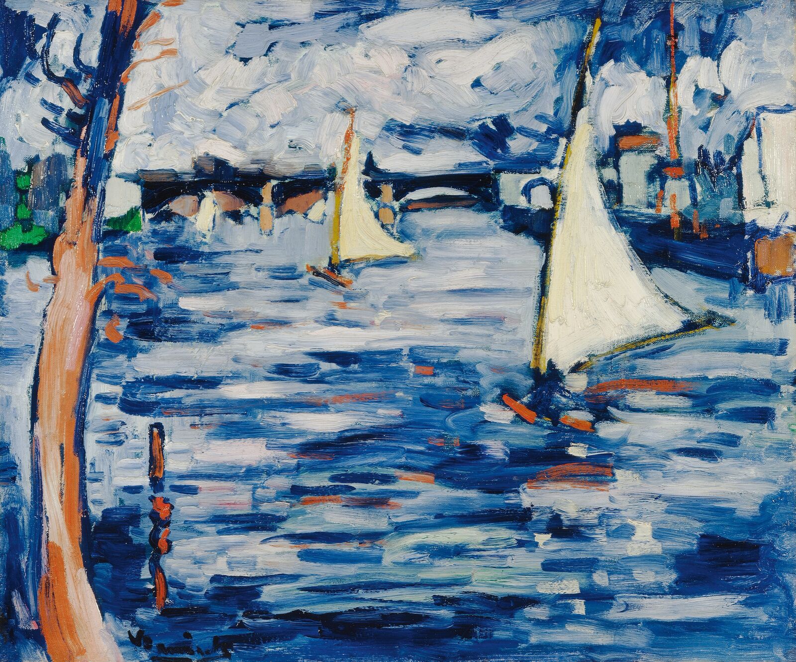 Maurice de Vlaminck:  Segelboote bei Chatou,  1907, Kunsthaus Zürich