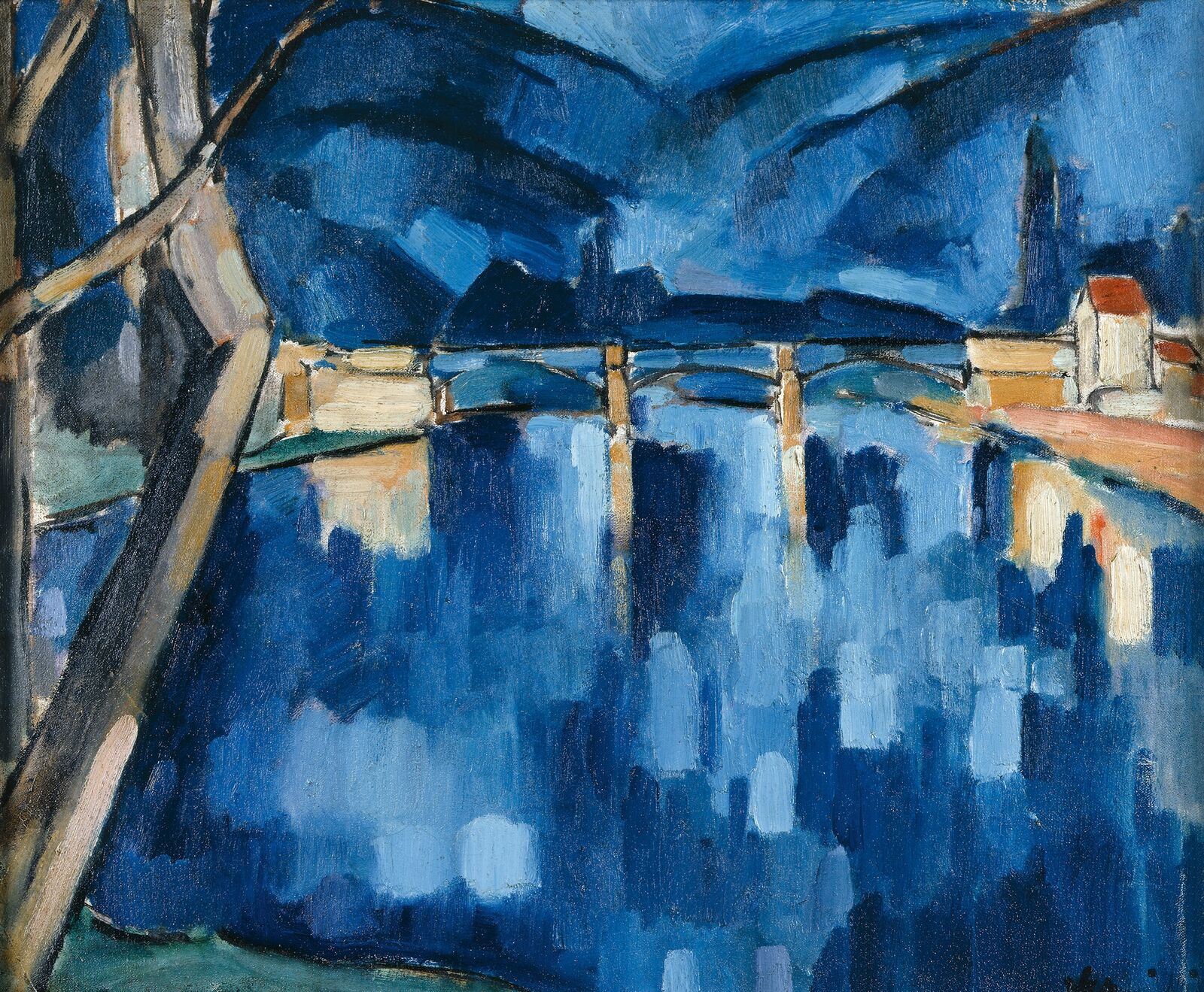 Maurice de Vlaminck:  Die Brücke von Chatou,  1908, Wallraf-Richartz-Museum & Fondation Corboud, Köln