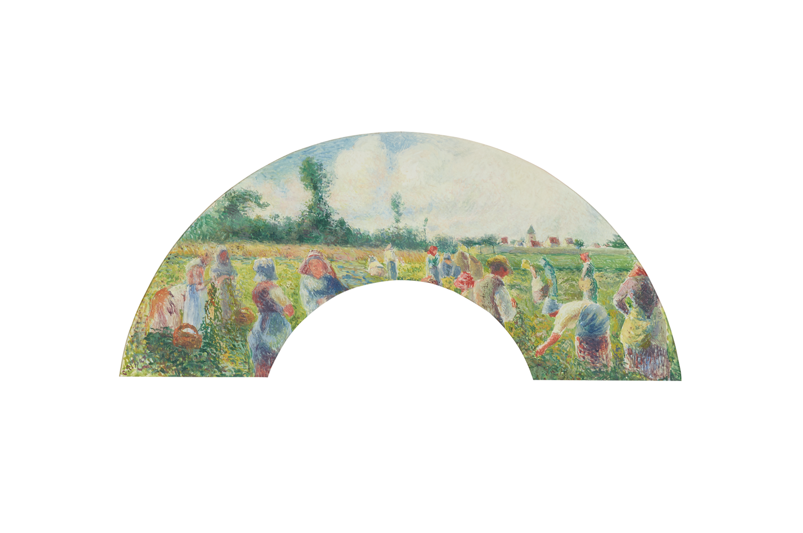  The brightly colored image of the harvest was acquired by the artist’s friend, the Impressionist Berthe Morisot. 
